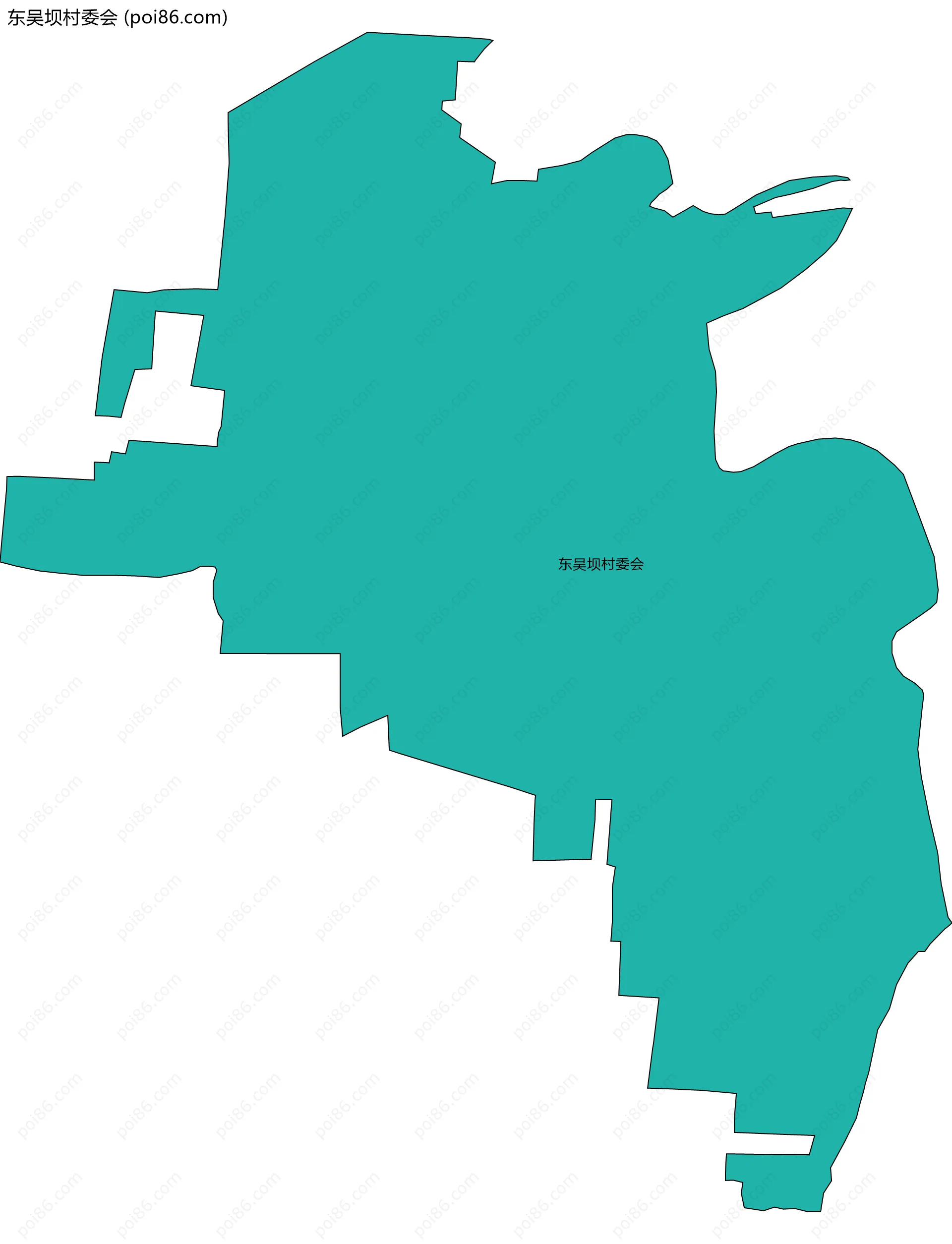 东吴坝村委会边界地图