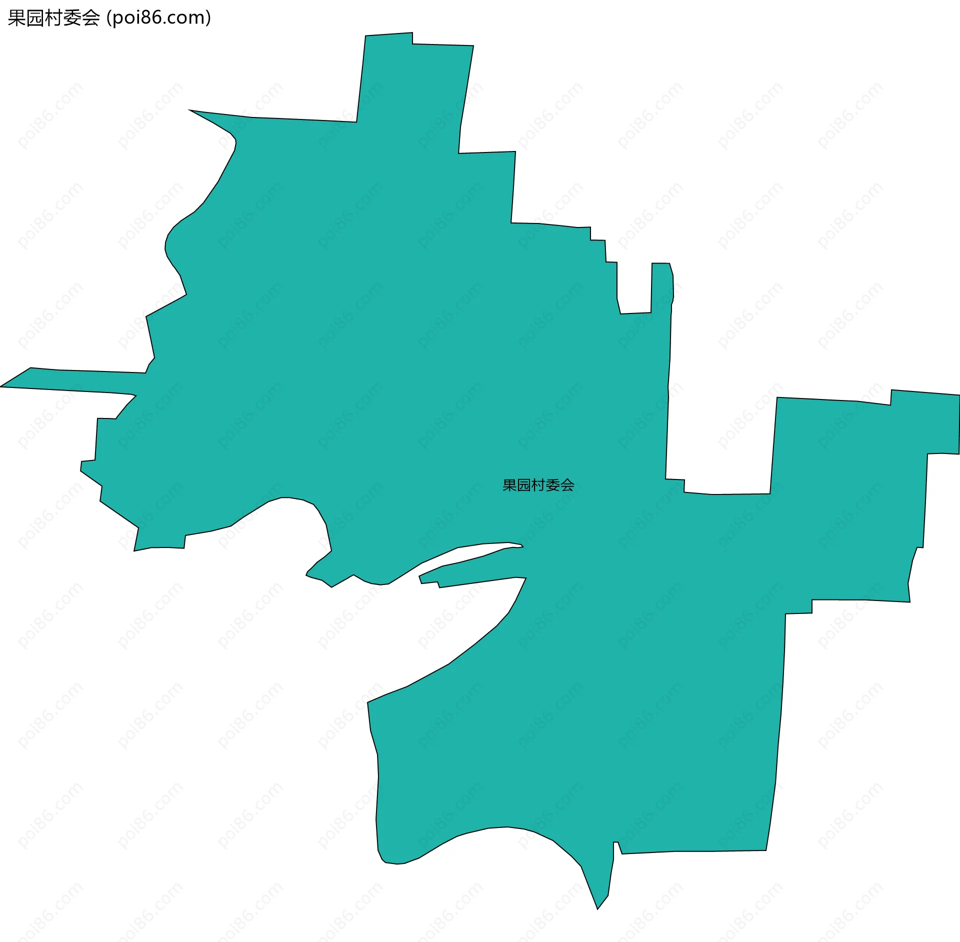果园村委会边界地图