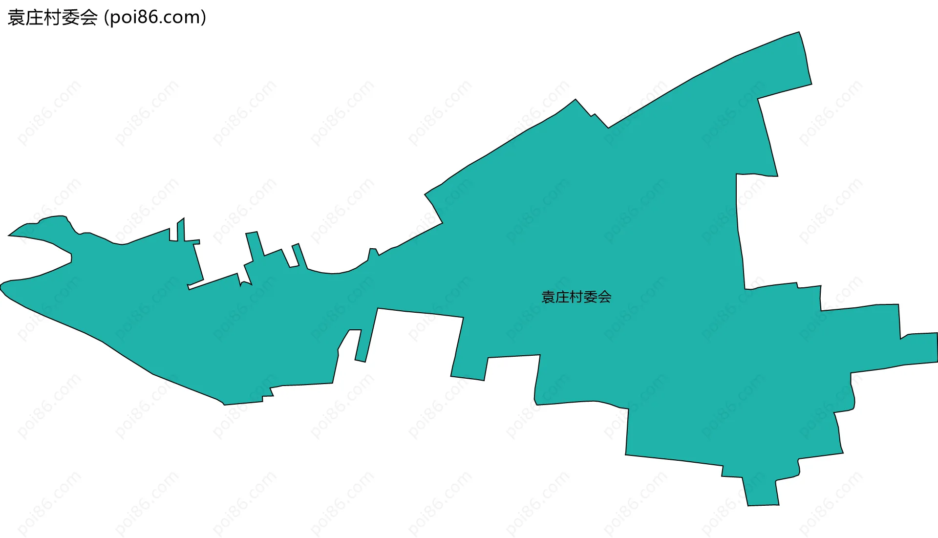 袁庄村委会边界地图