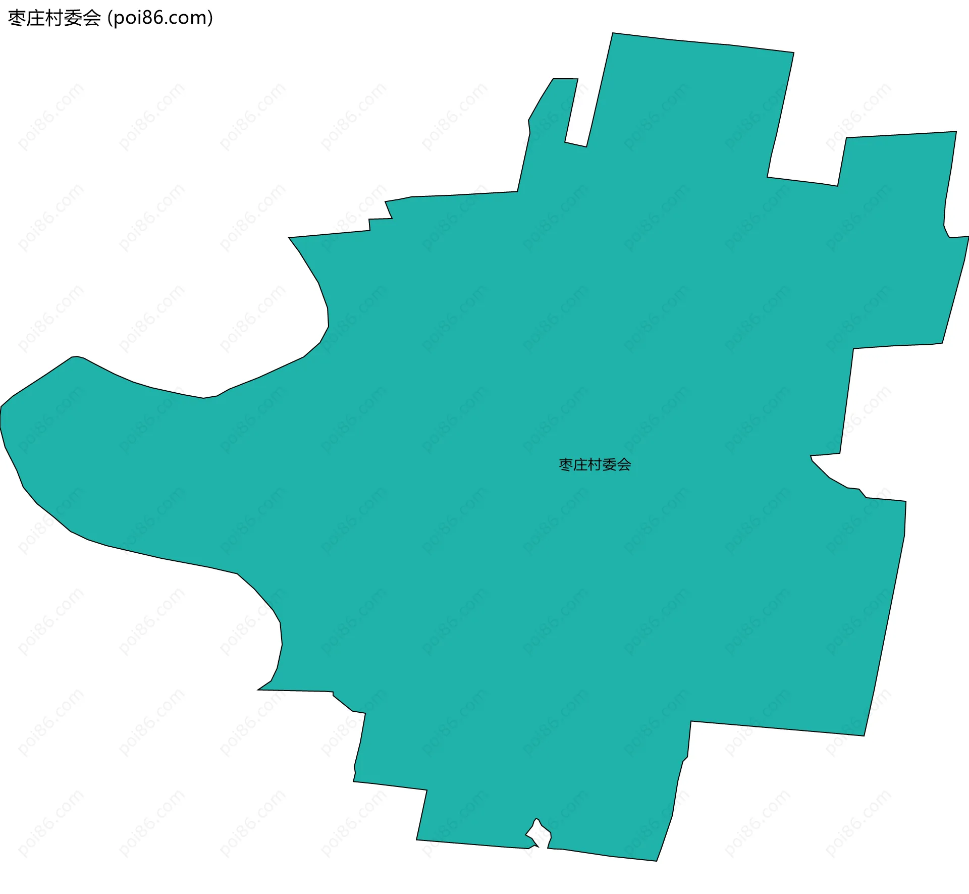 枣庄村委会边界地图