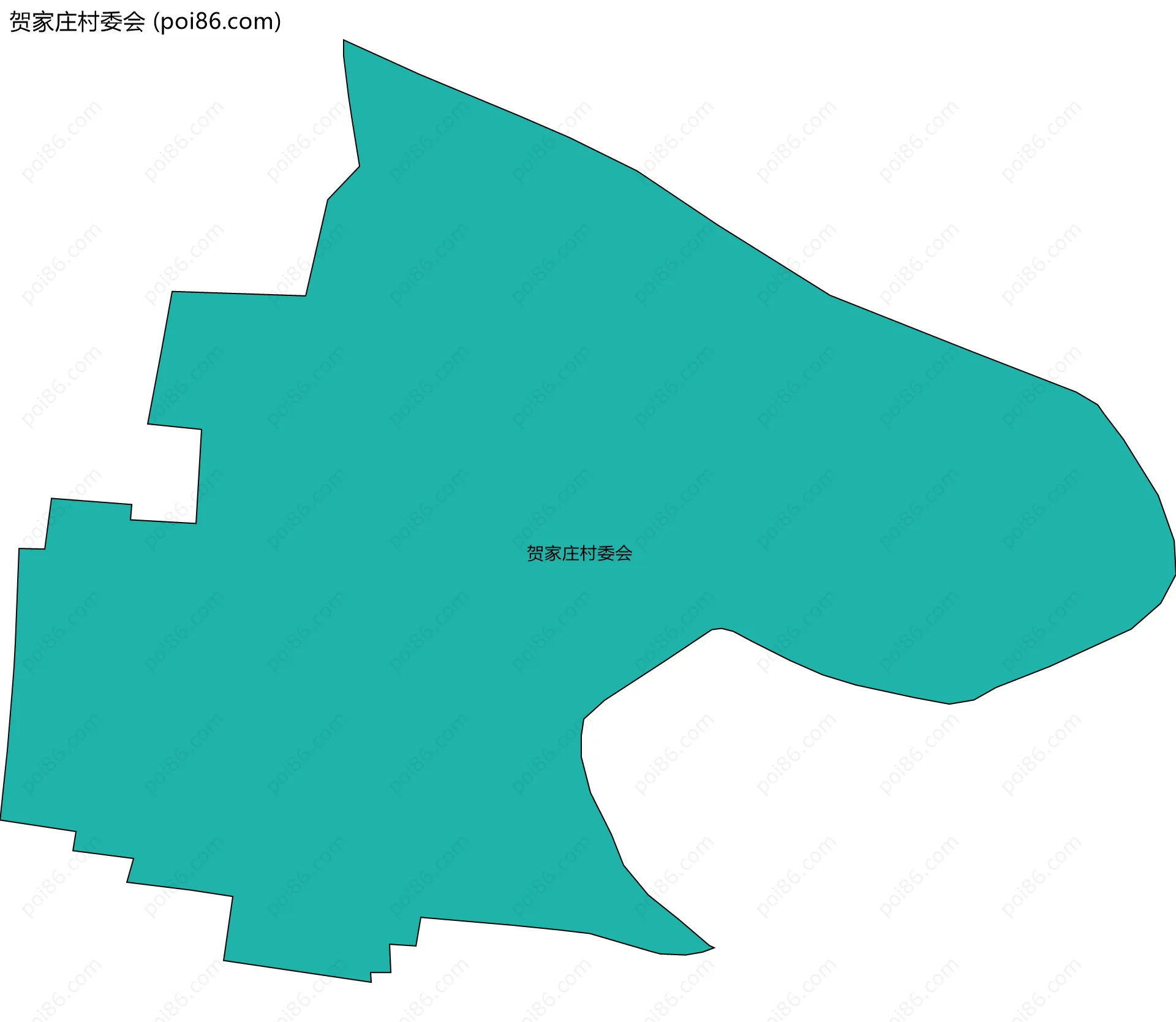 贺家庄村委会边界地图