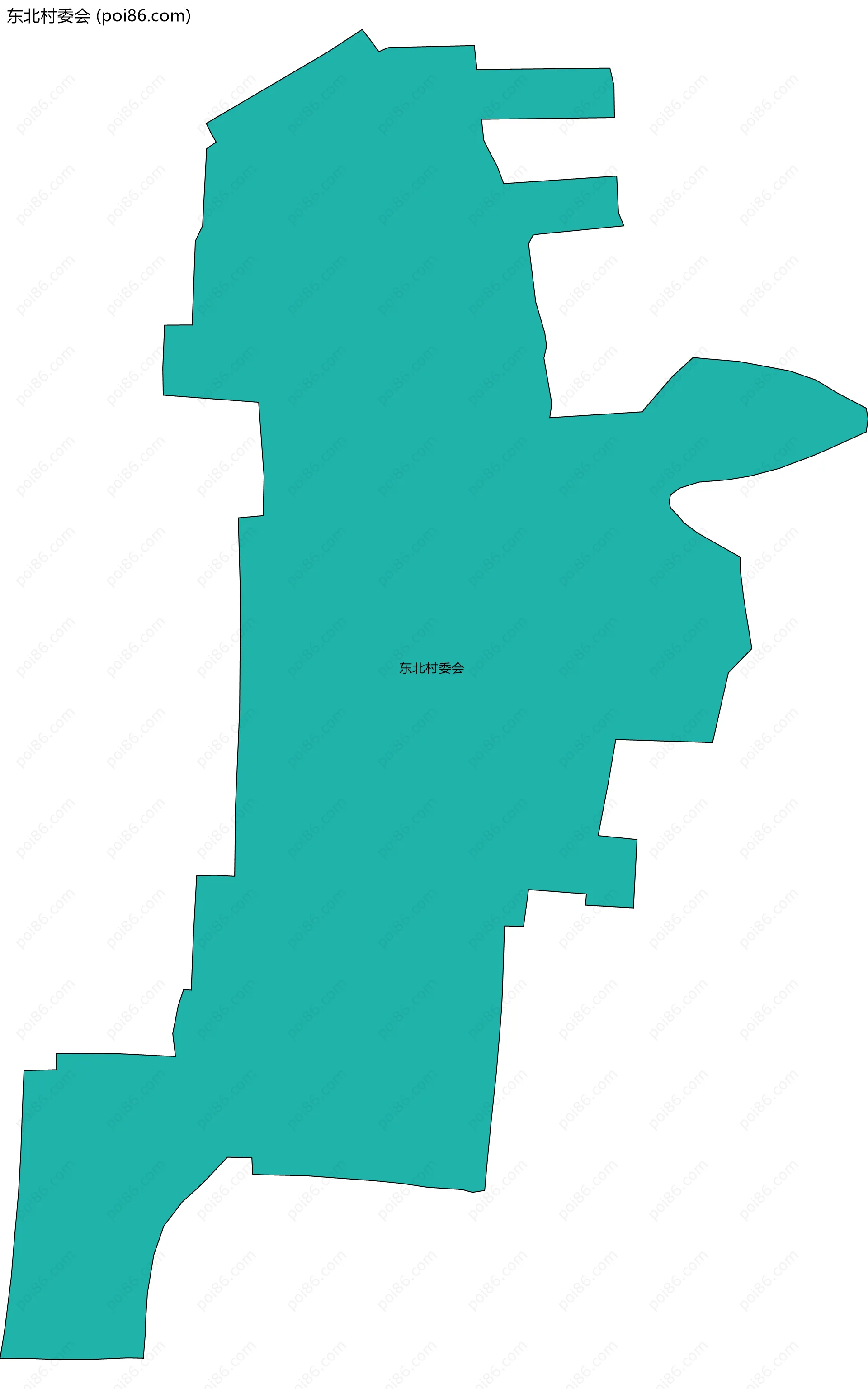 东北村委会边界地图
