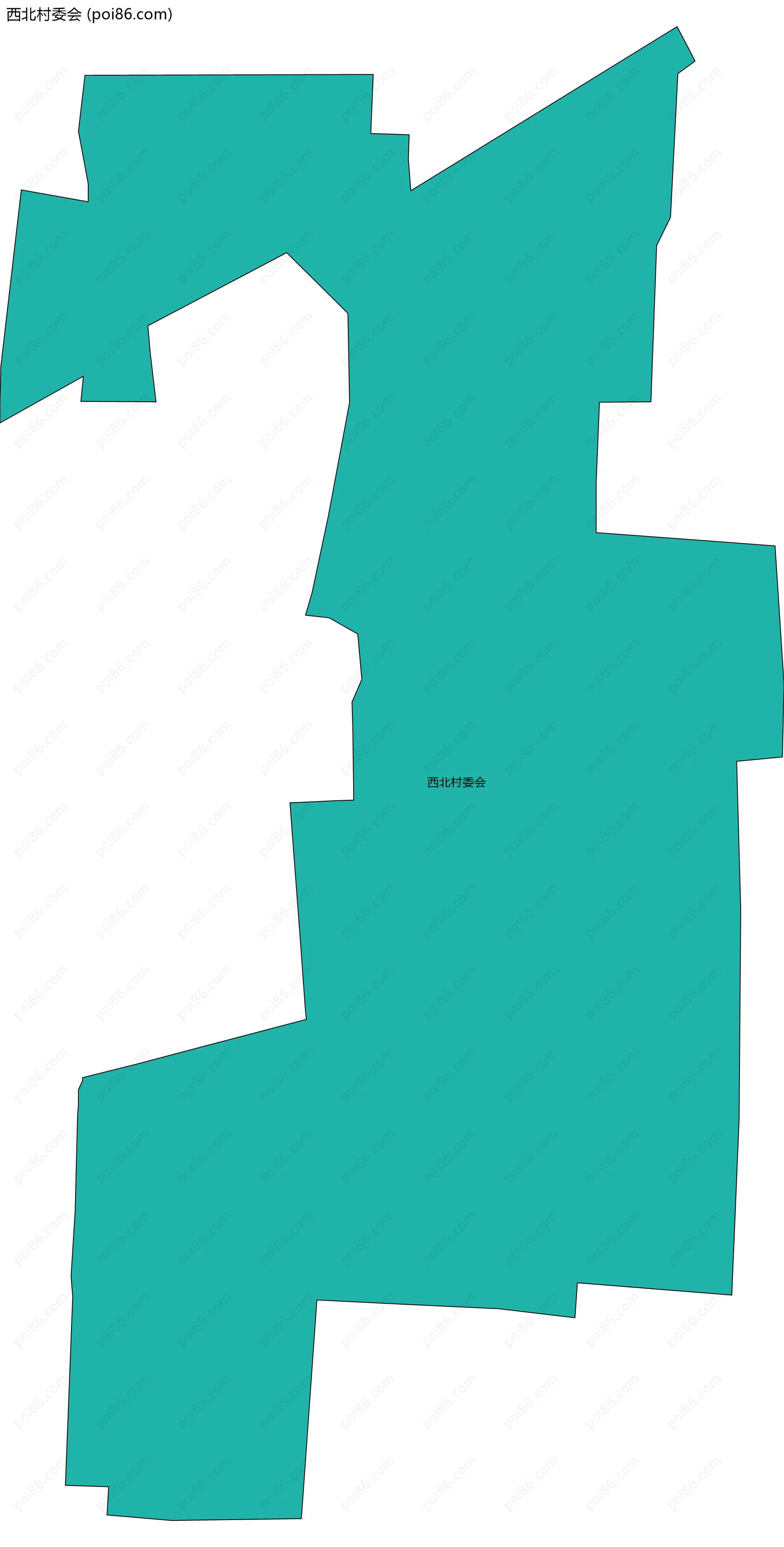 西北村委会边界地图