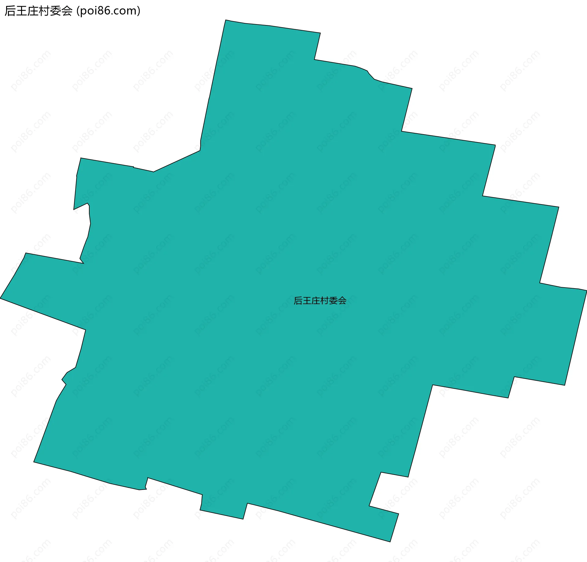 后王庄村委会边界地图