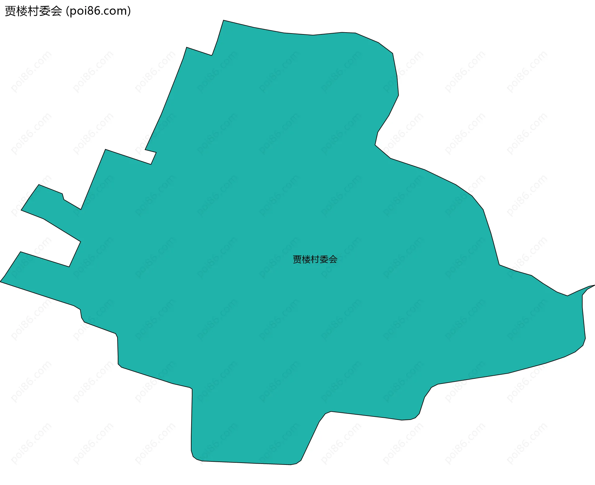 贾楼村委会边界地图