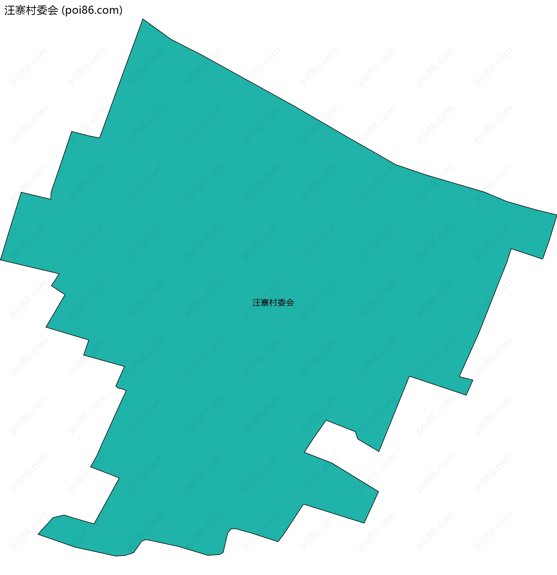 汪寨村委会边界地图