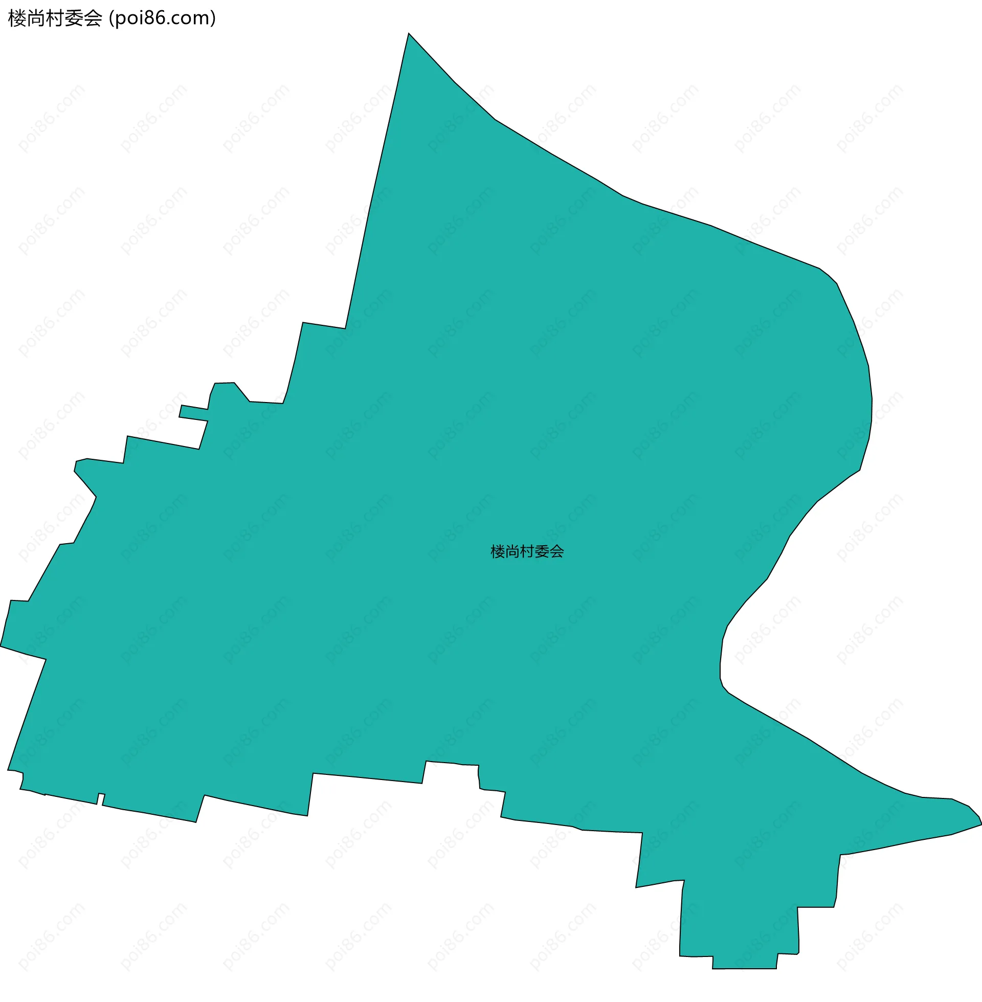 楼尚村委会边界地图