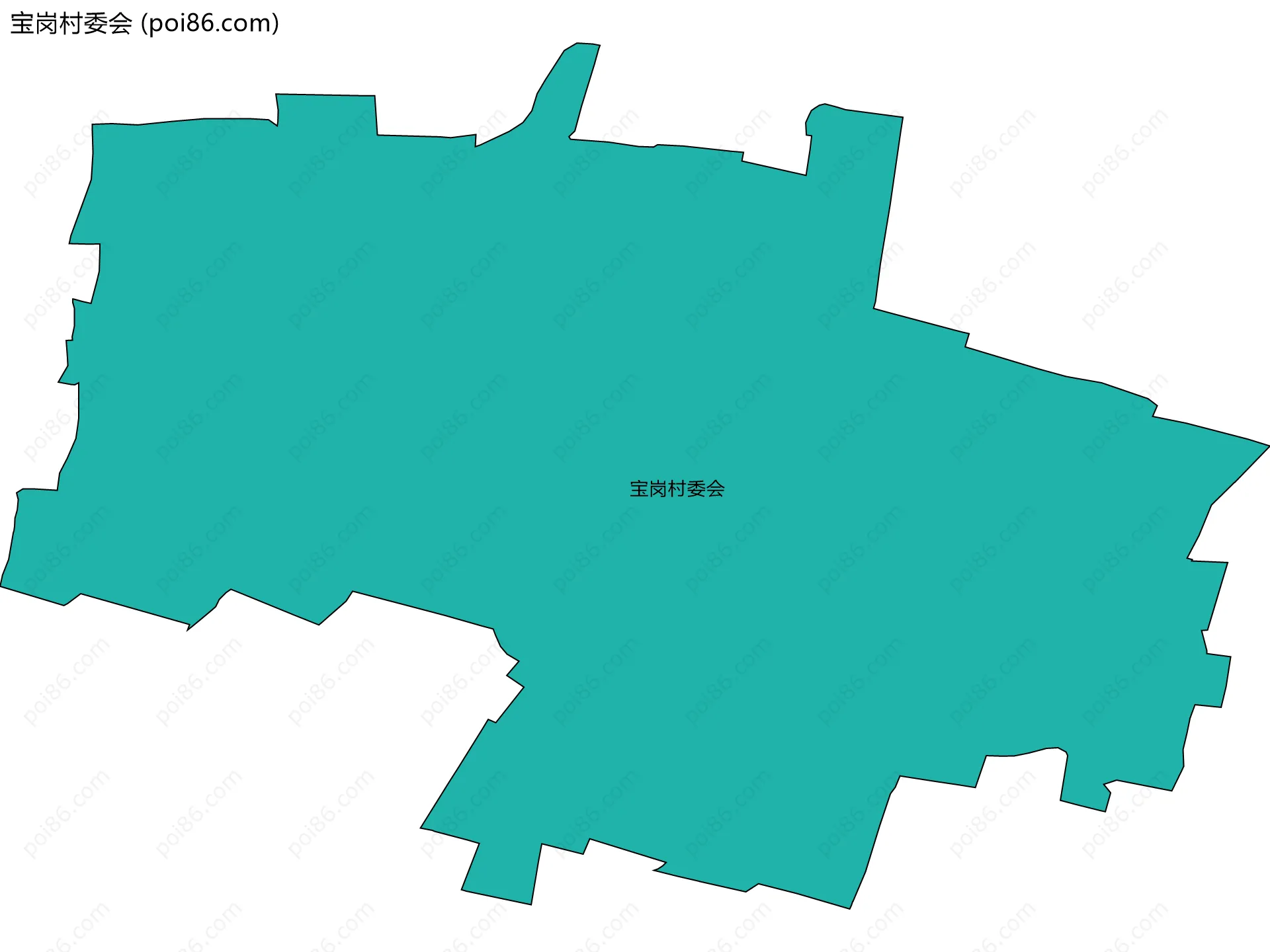 宝岗村委会边界地图