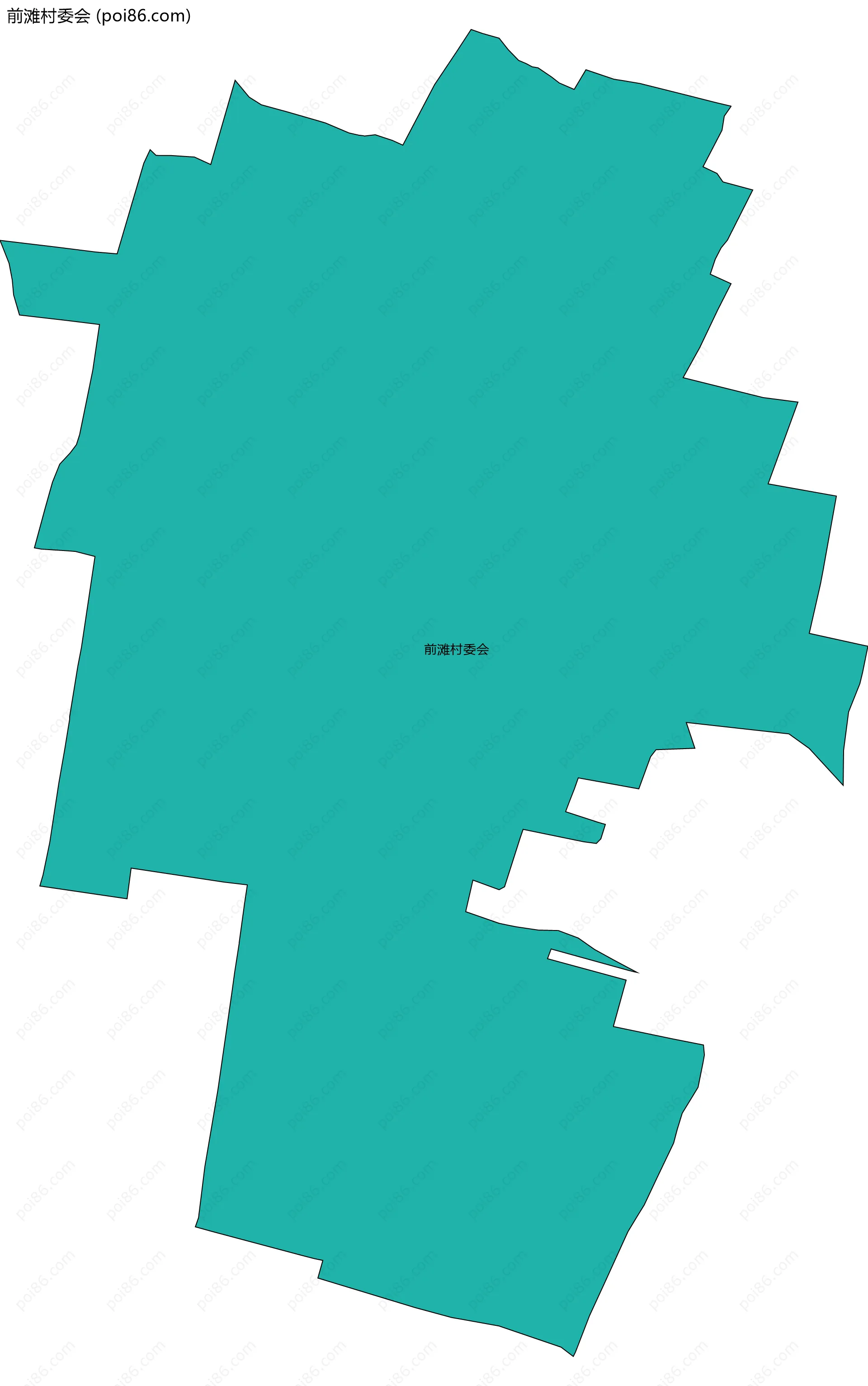 前滩村委会边界地图