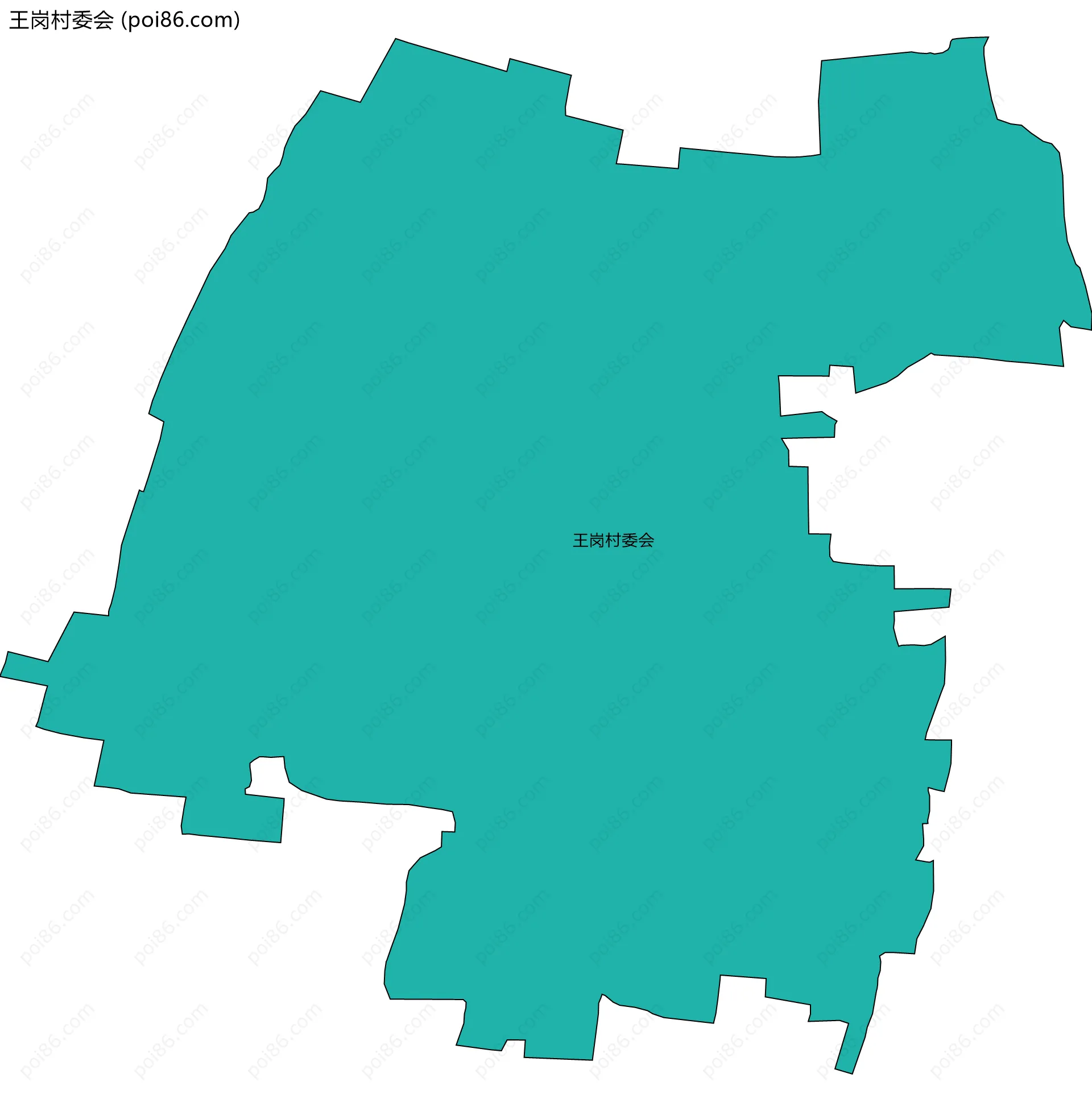 王岗村委会边界地图