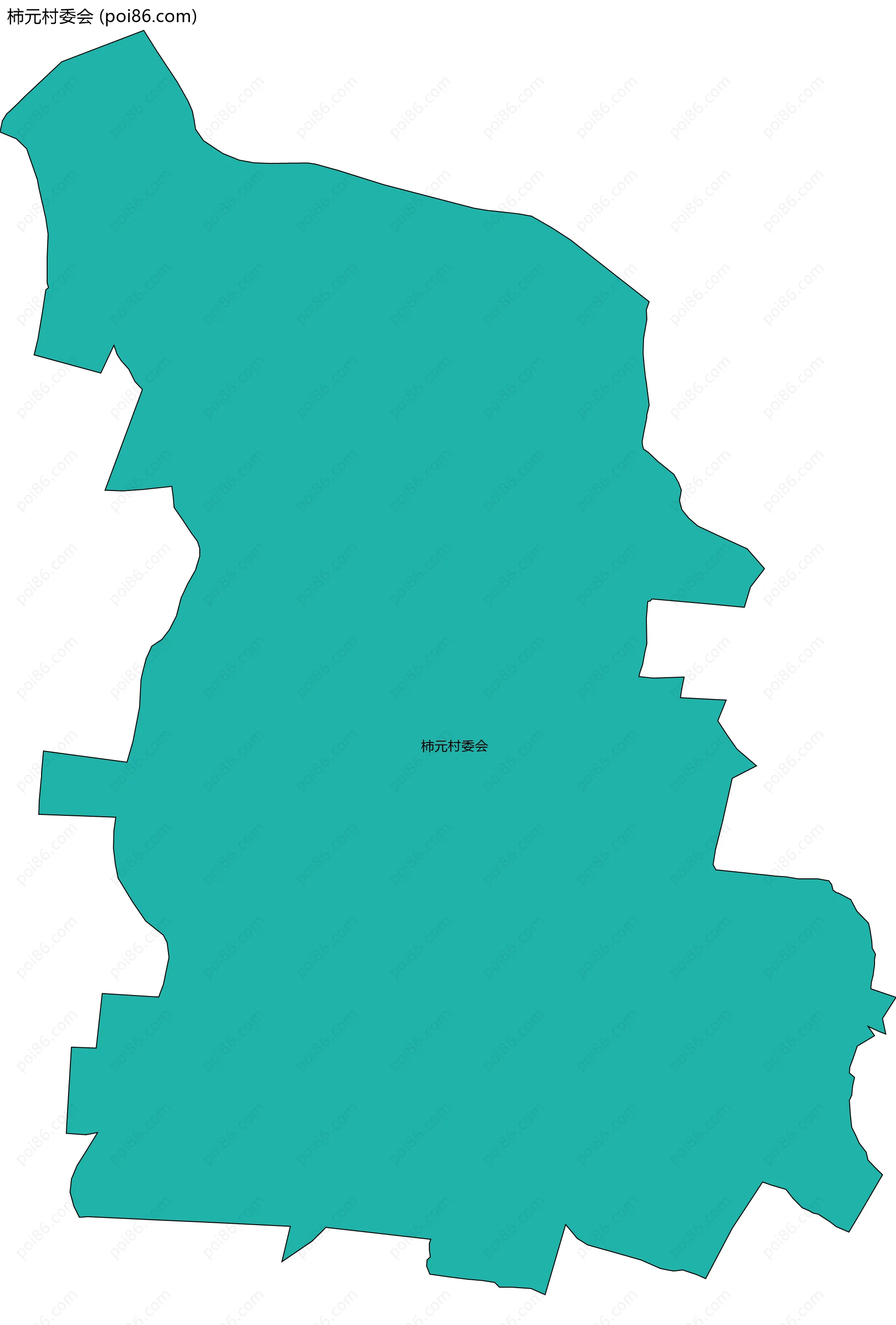 柿元村委会边界地图