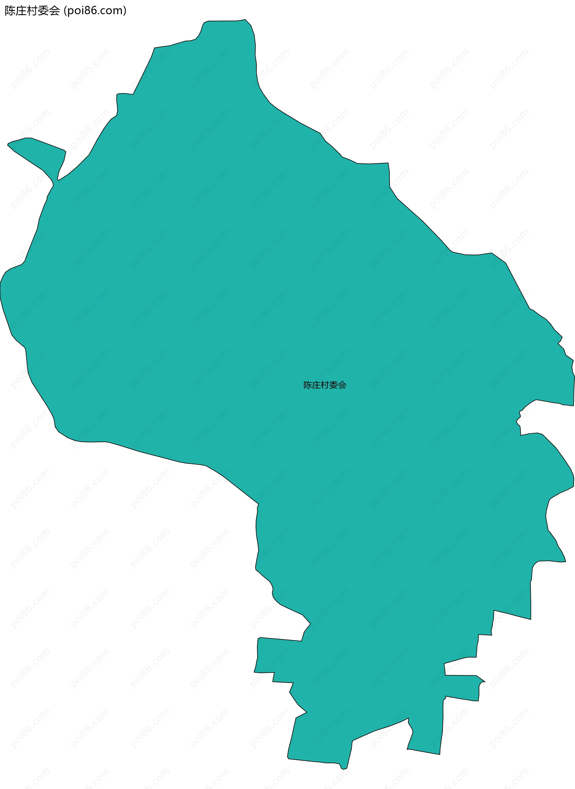 陈庄村委会边界地图