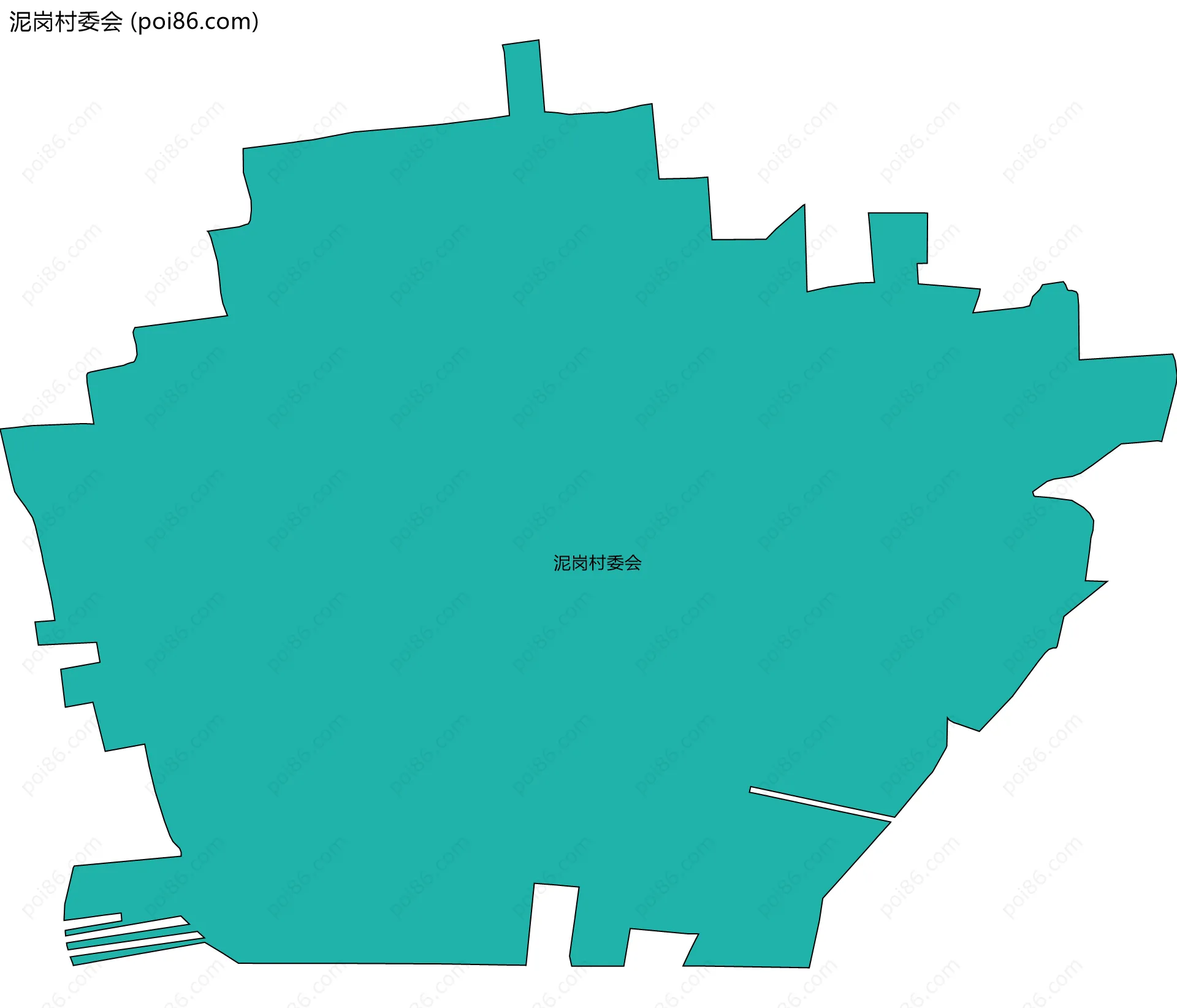 泥岗村委会边界地图