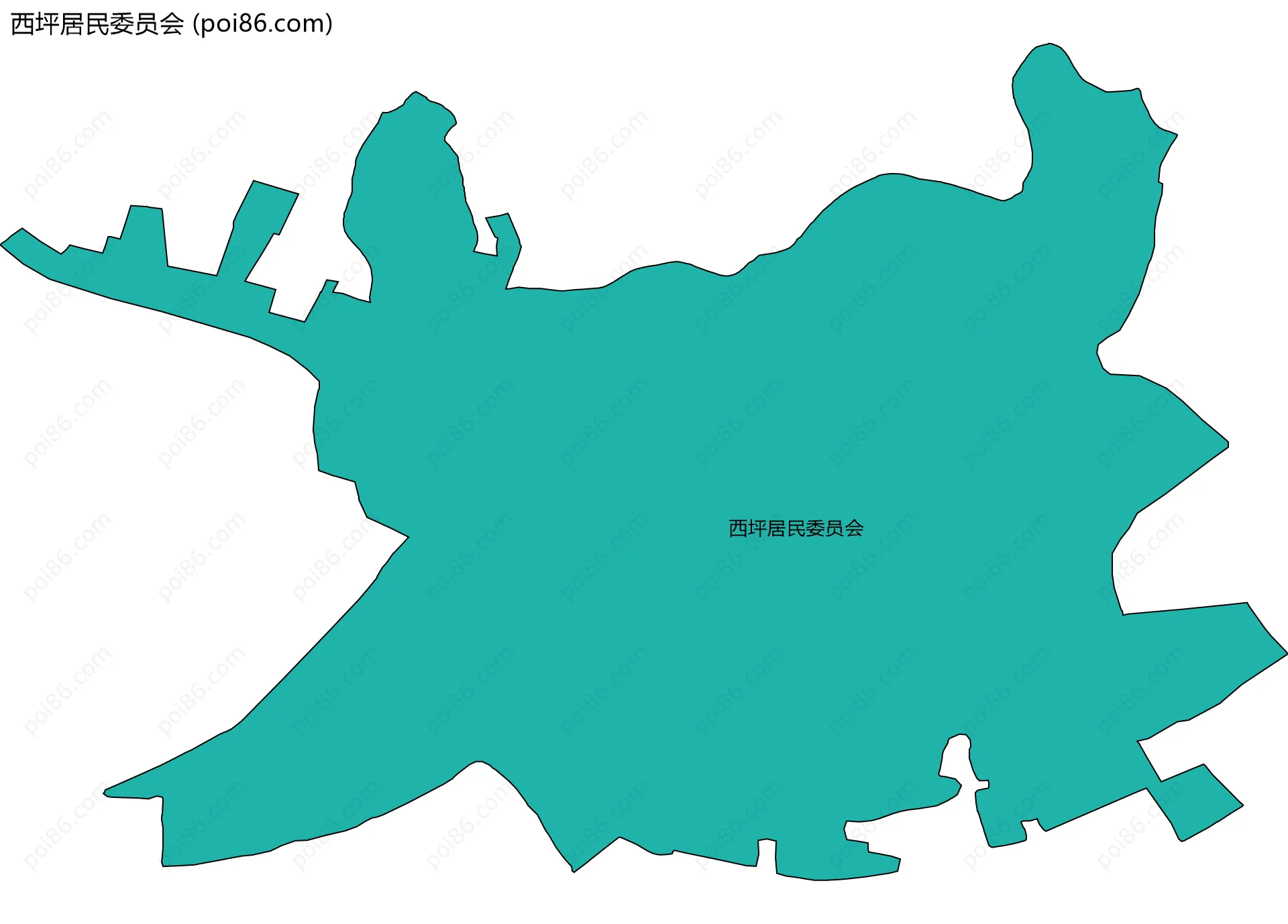 西坪居民委员会边界地图