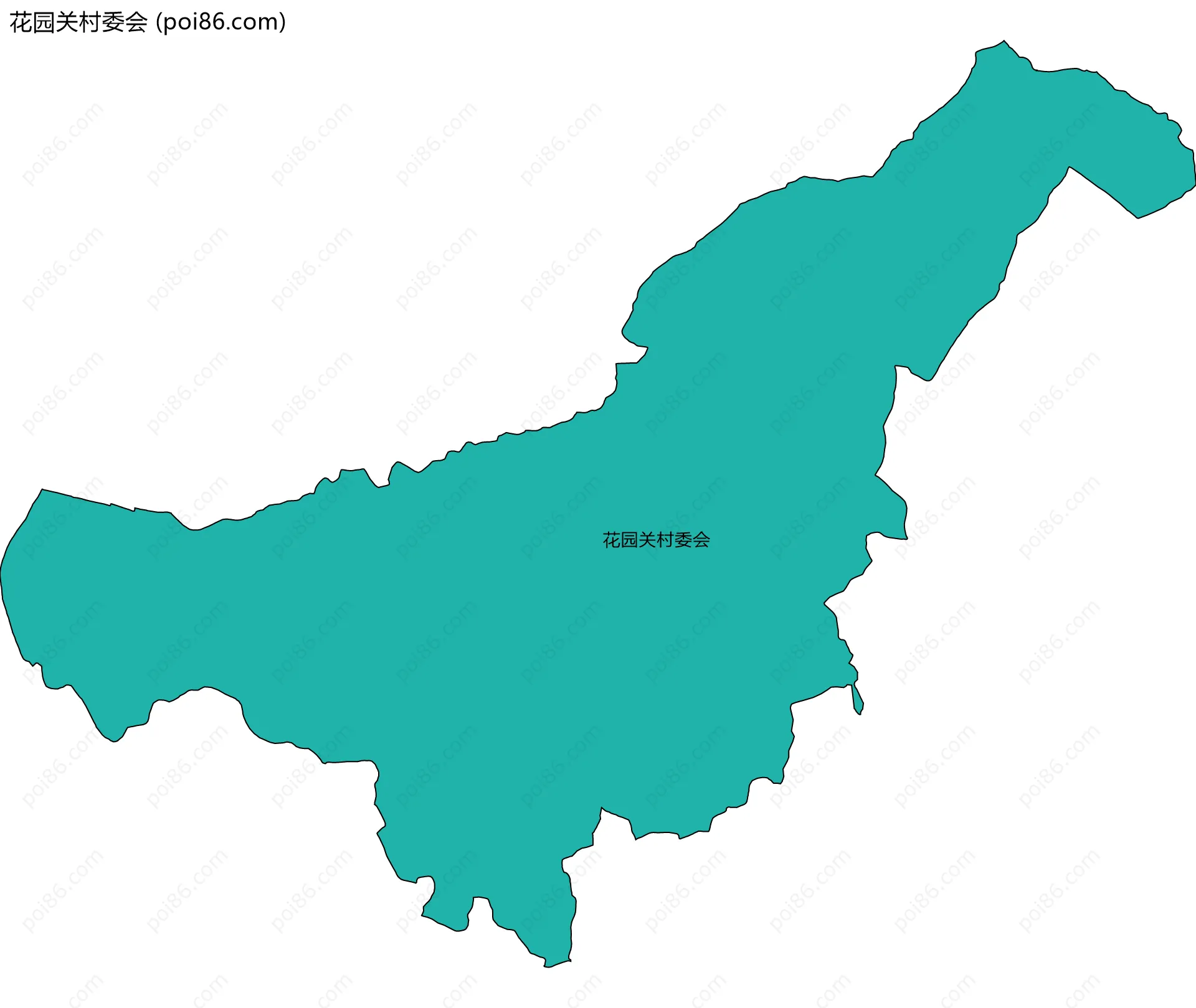 花园关村委会边界地图