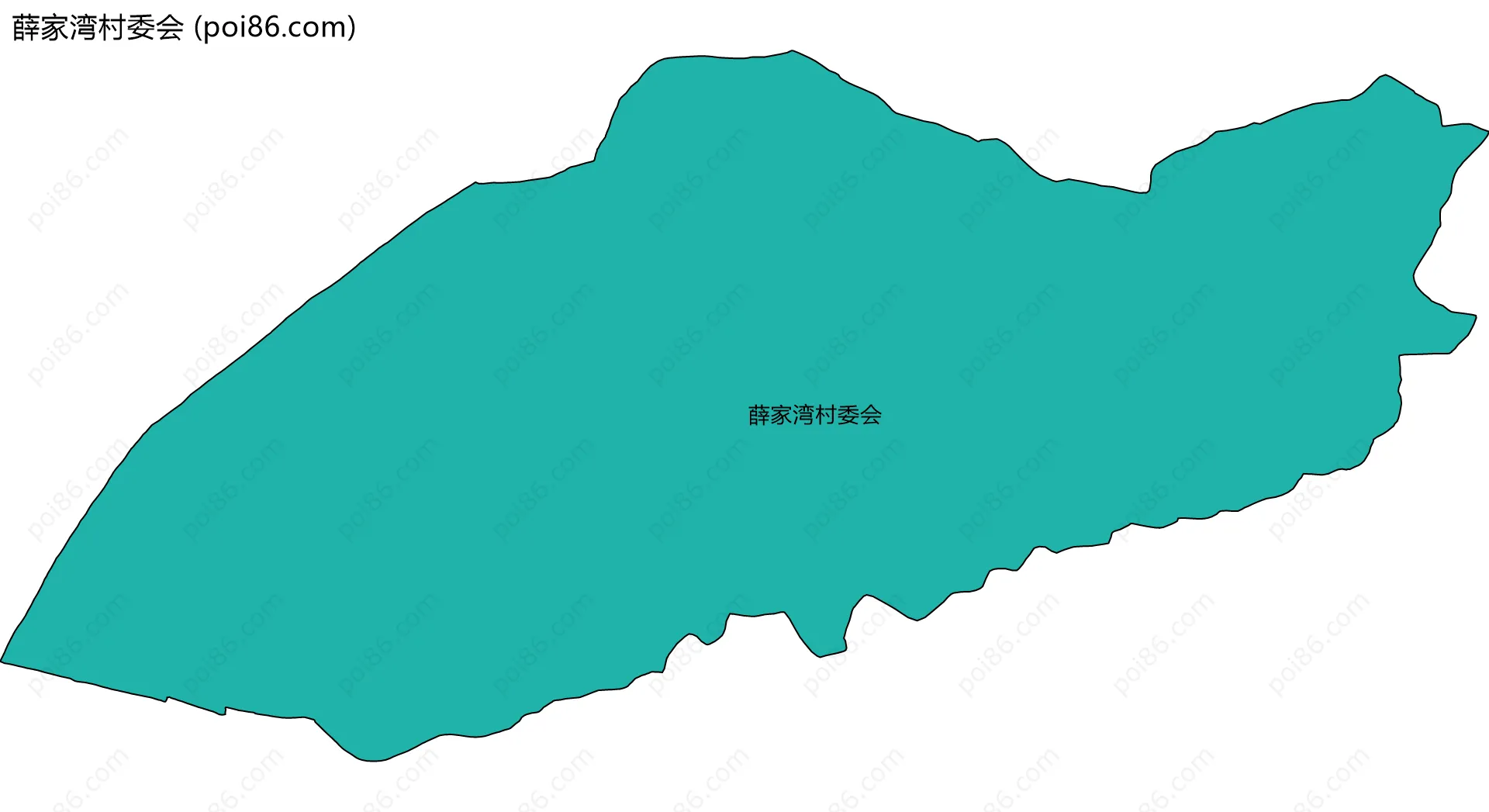 薛家湾村委会边界地图