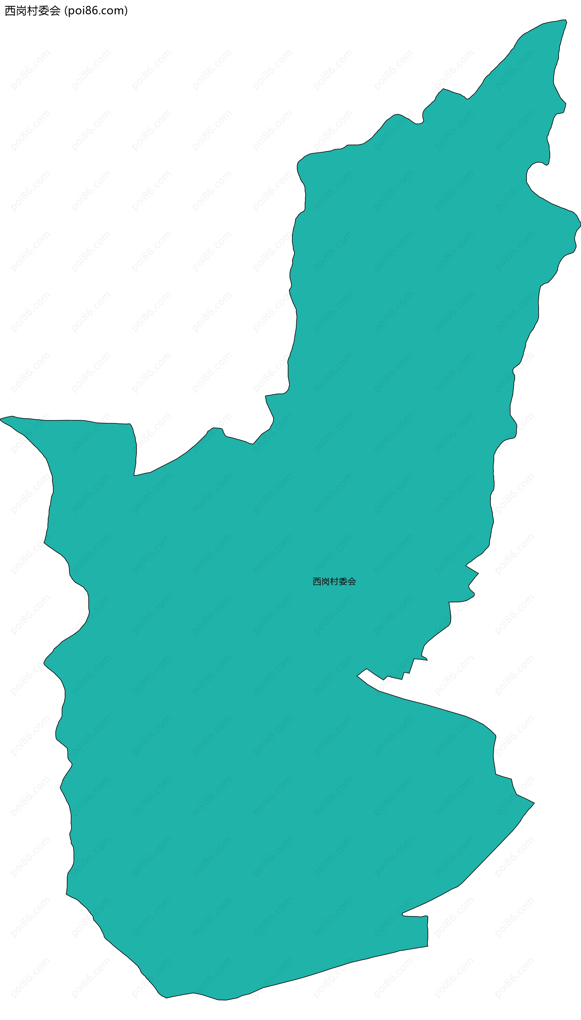 西岗村委会边界地图