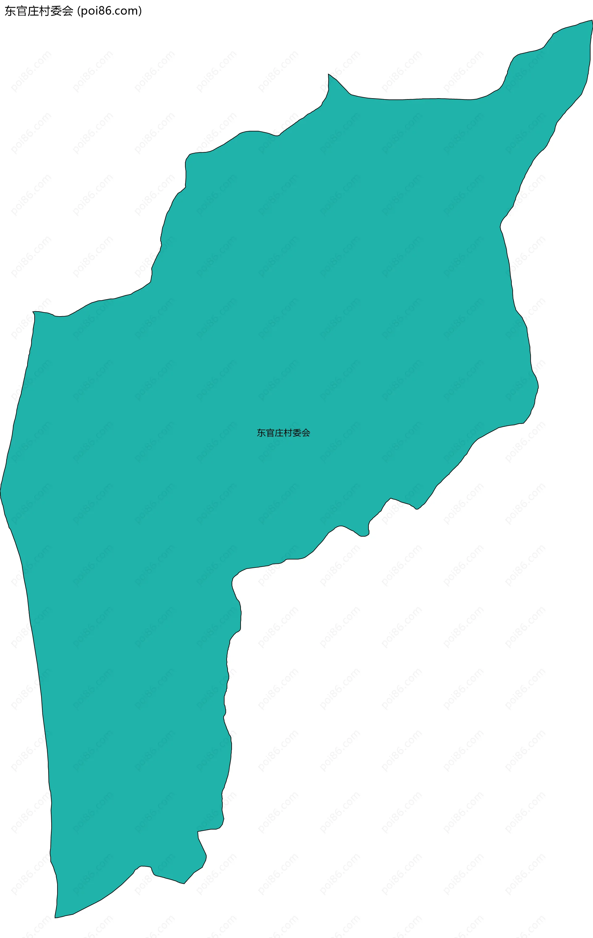 东官庄村委会边界地图