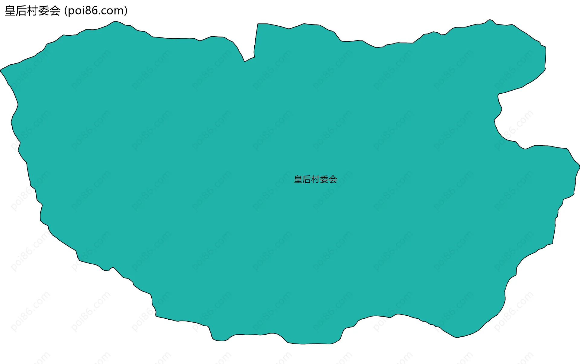 皇后村委会边界地图