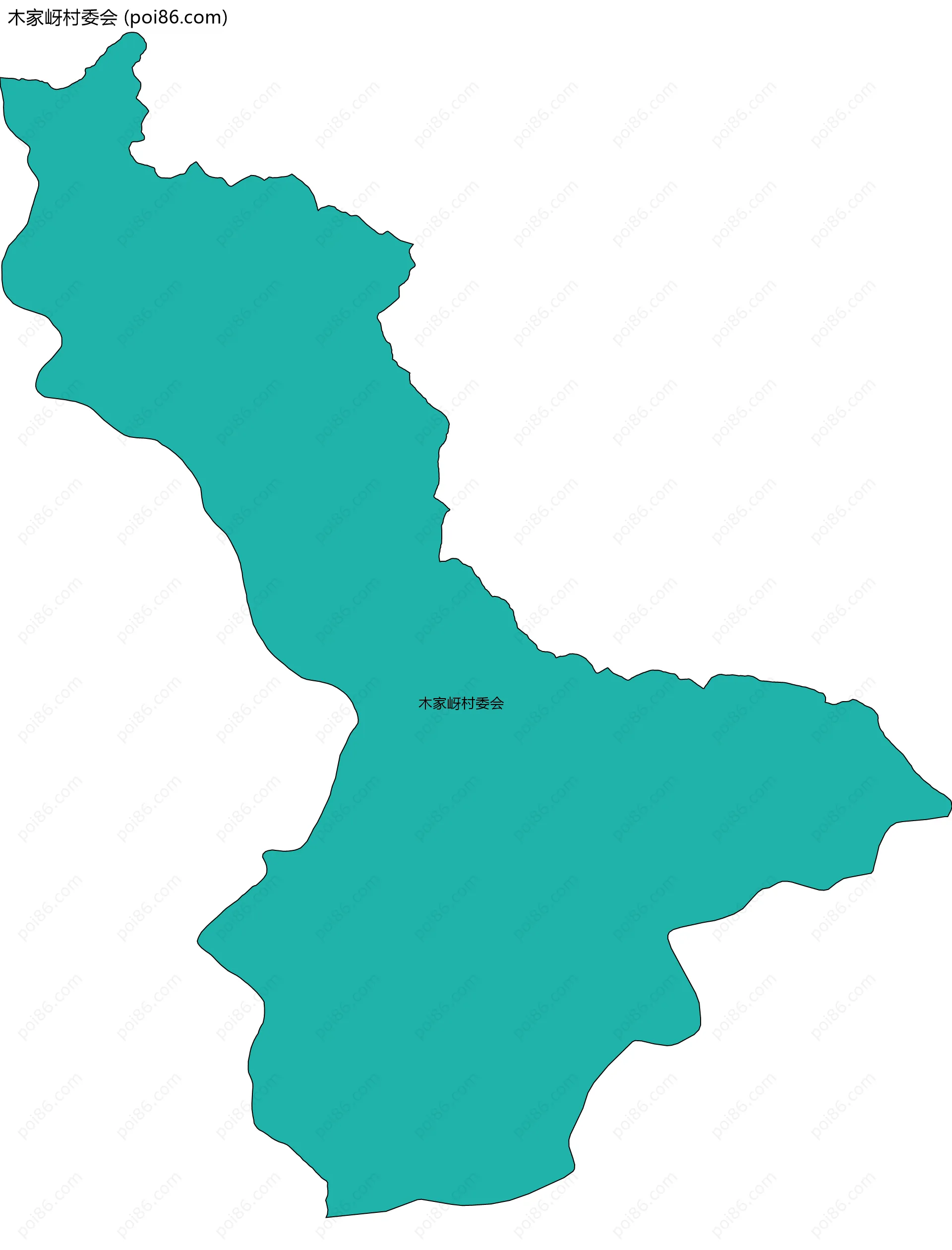 木家岈村委会边界地图