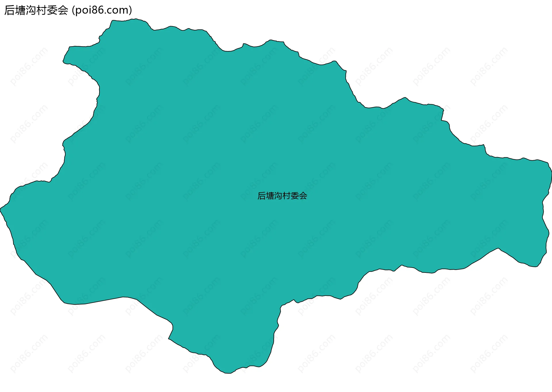 后塘沟村委会边界地图