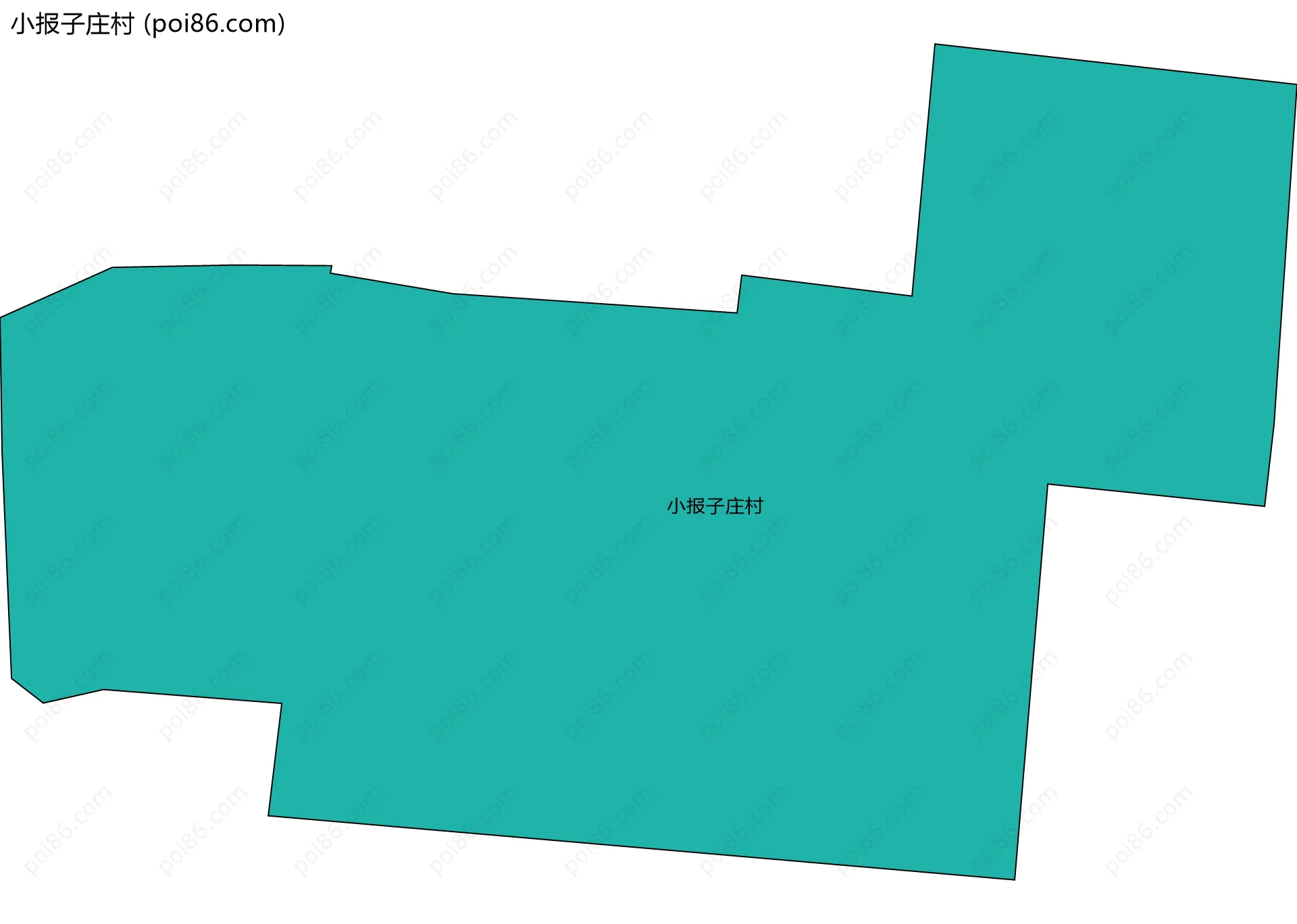 小报子庄村边界地图