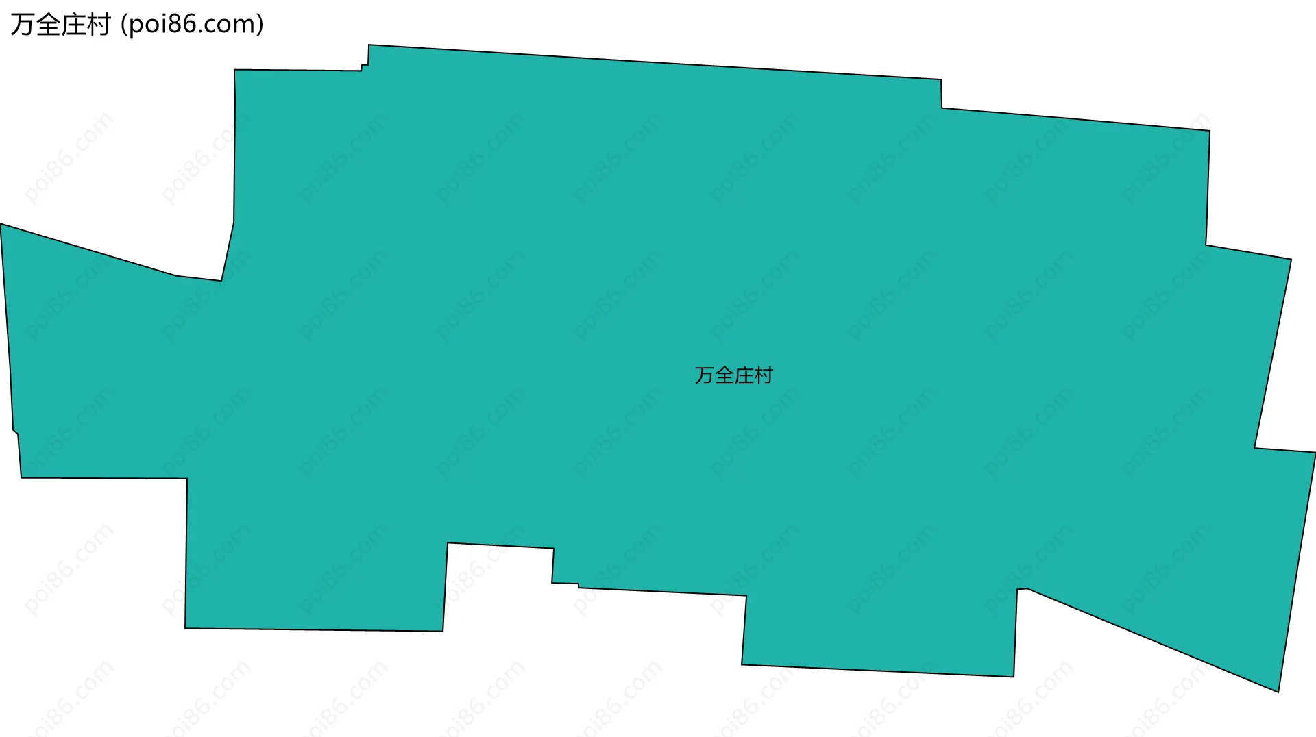 万全庄村边界地图