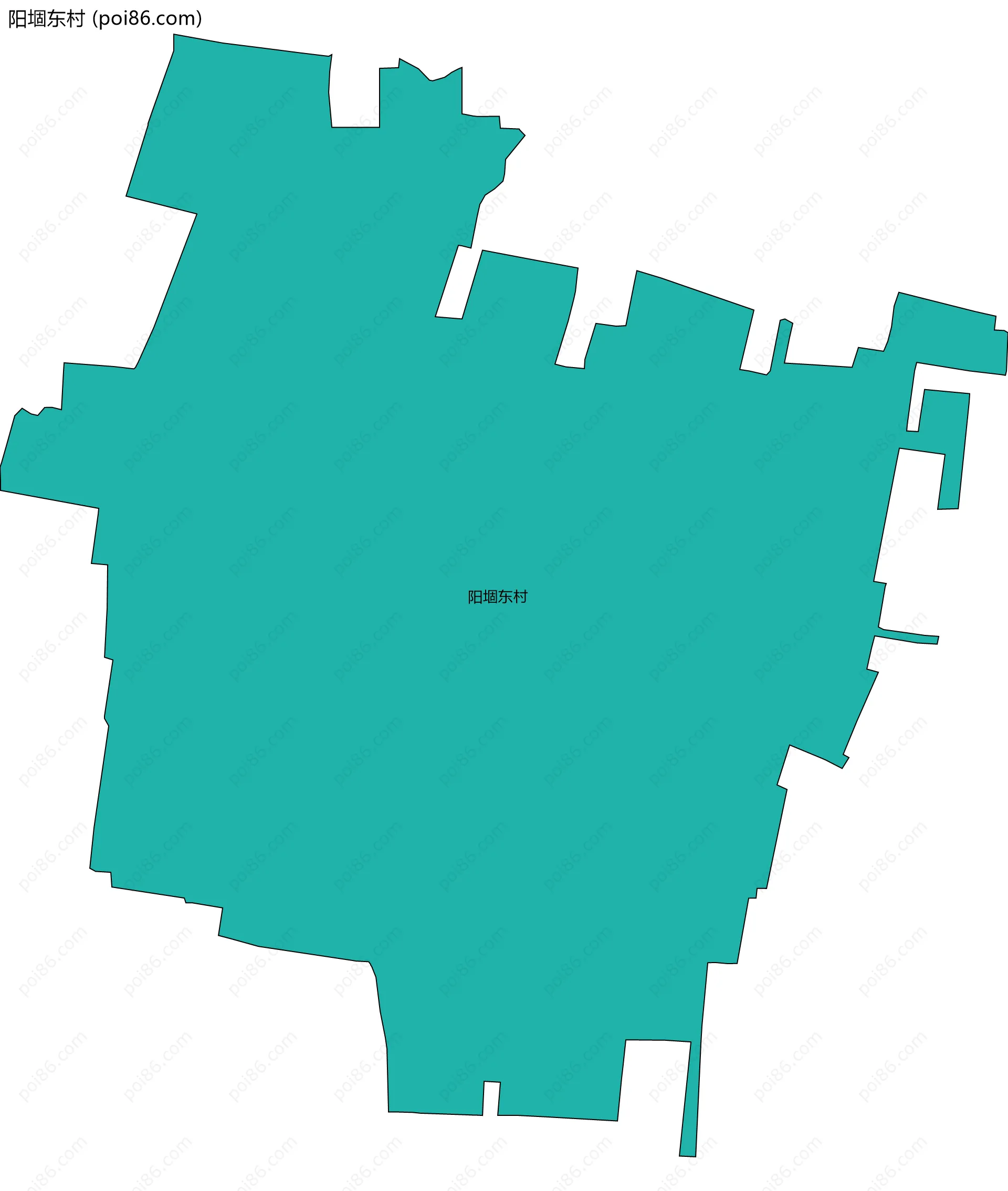 阳堌东村边界地图