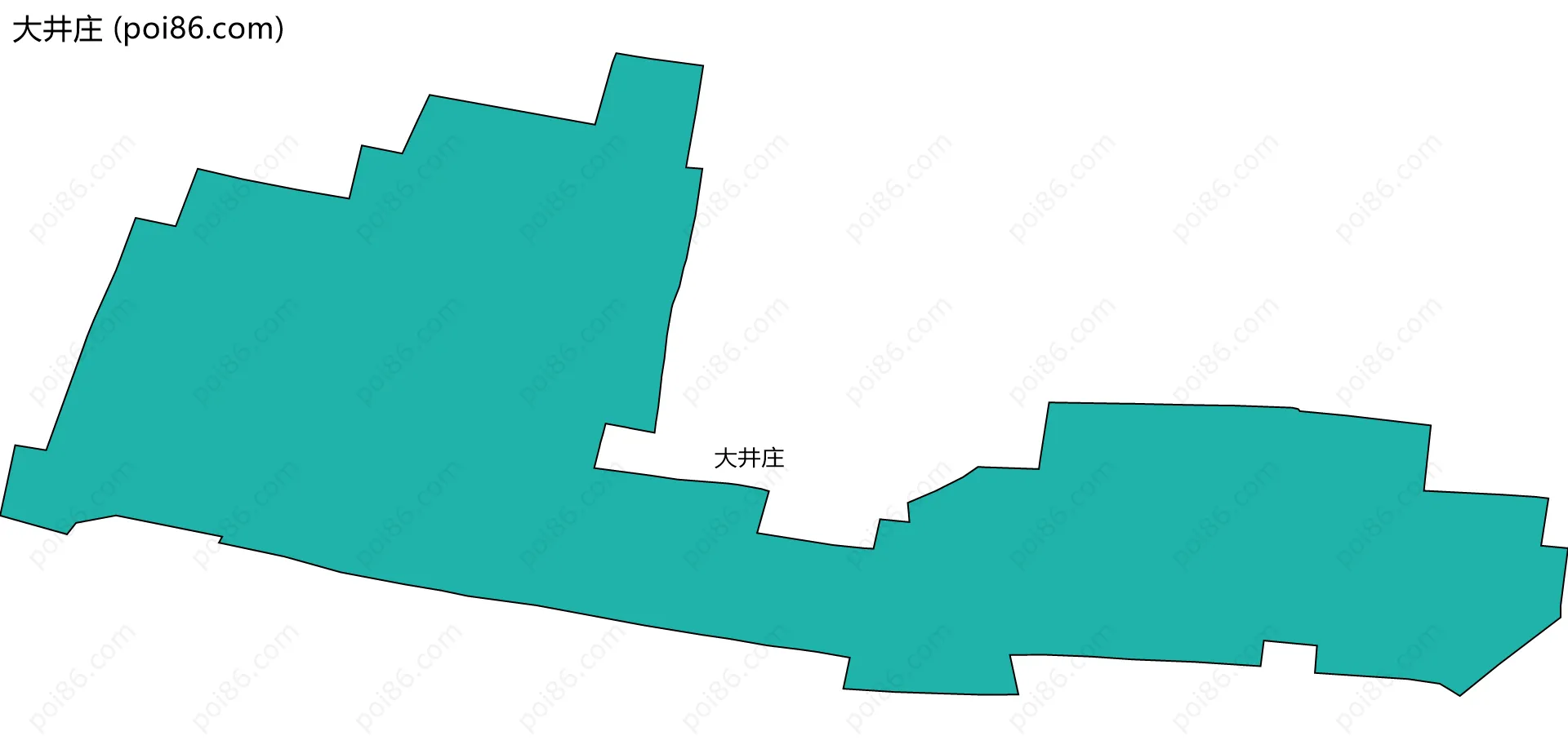 大井庄边界地图