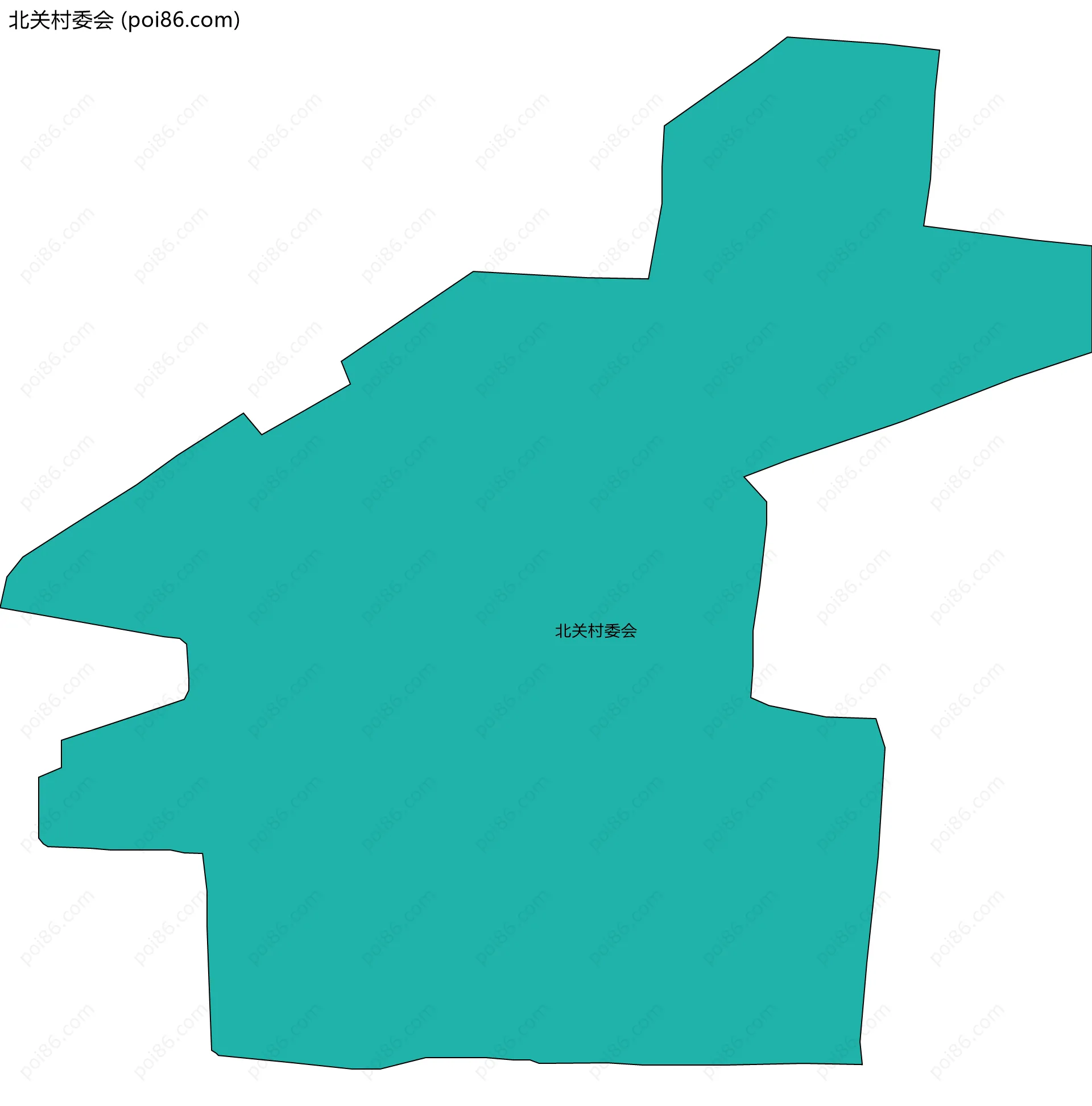 北关村委会边界地图