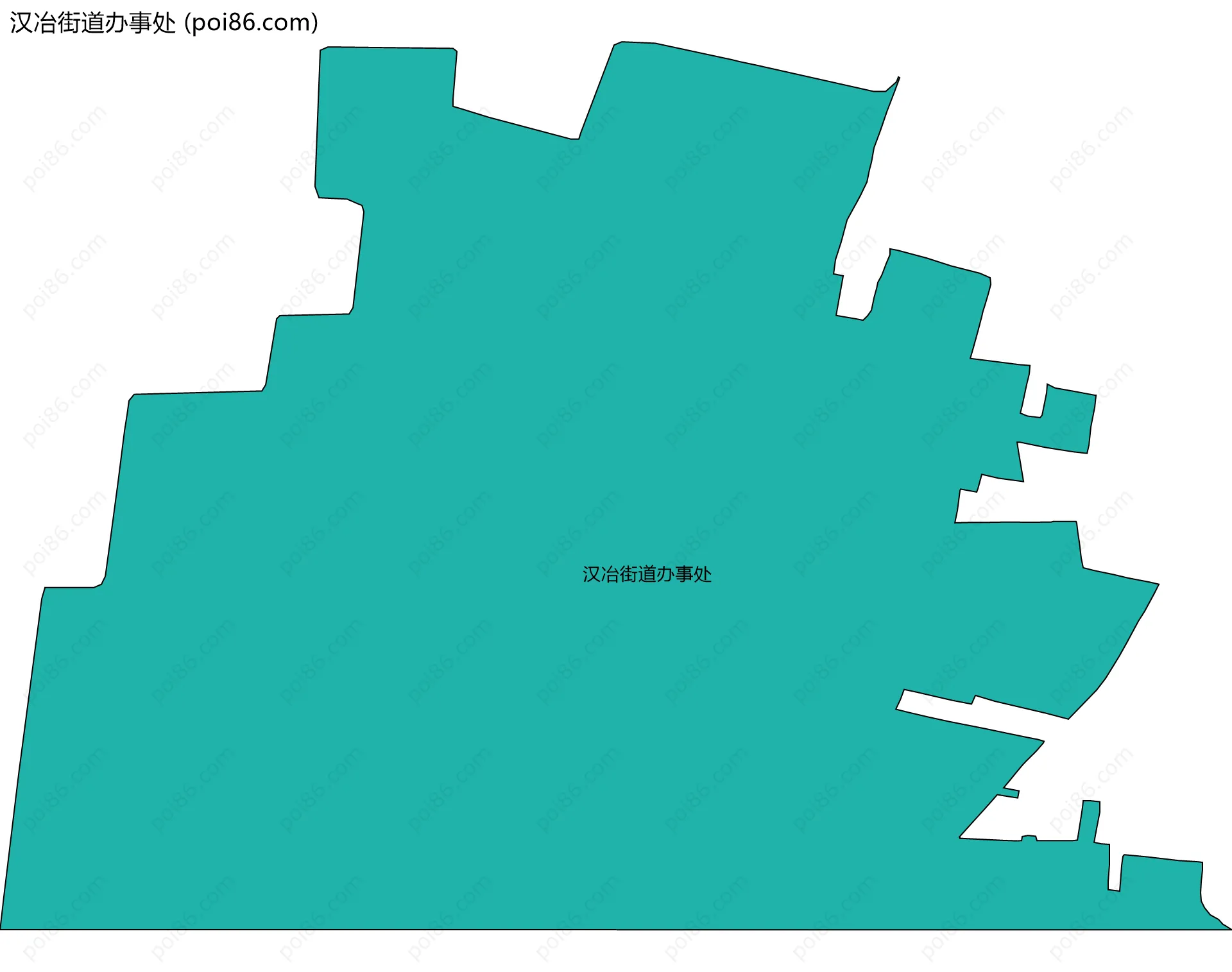 汉冶街道办事处边界地图