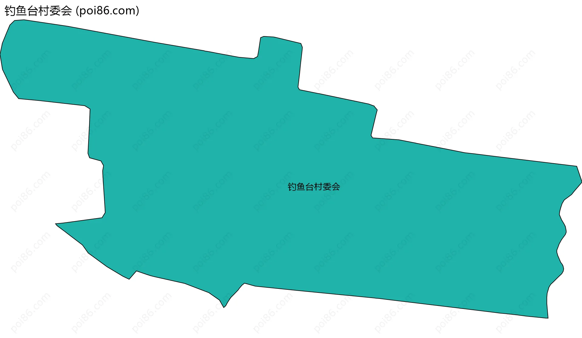 钓鱼台村委会边界地图