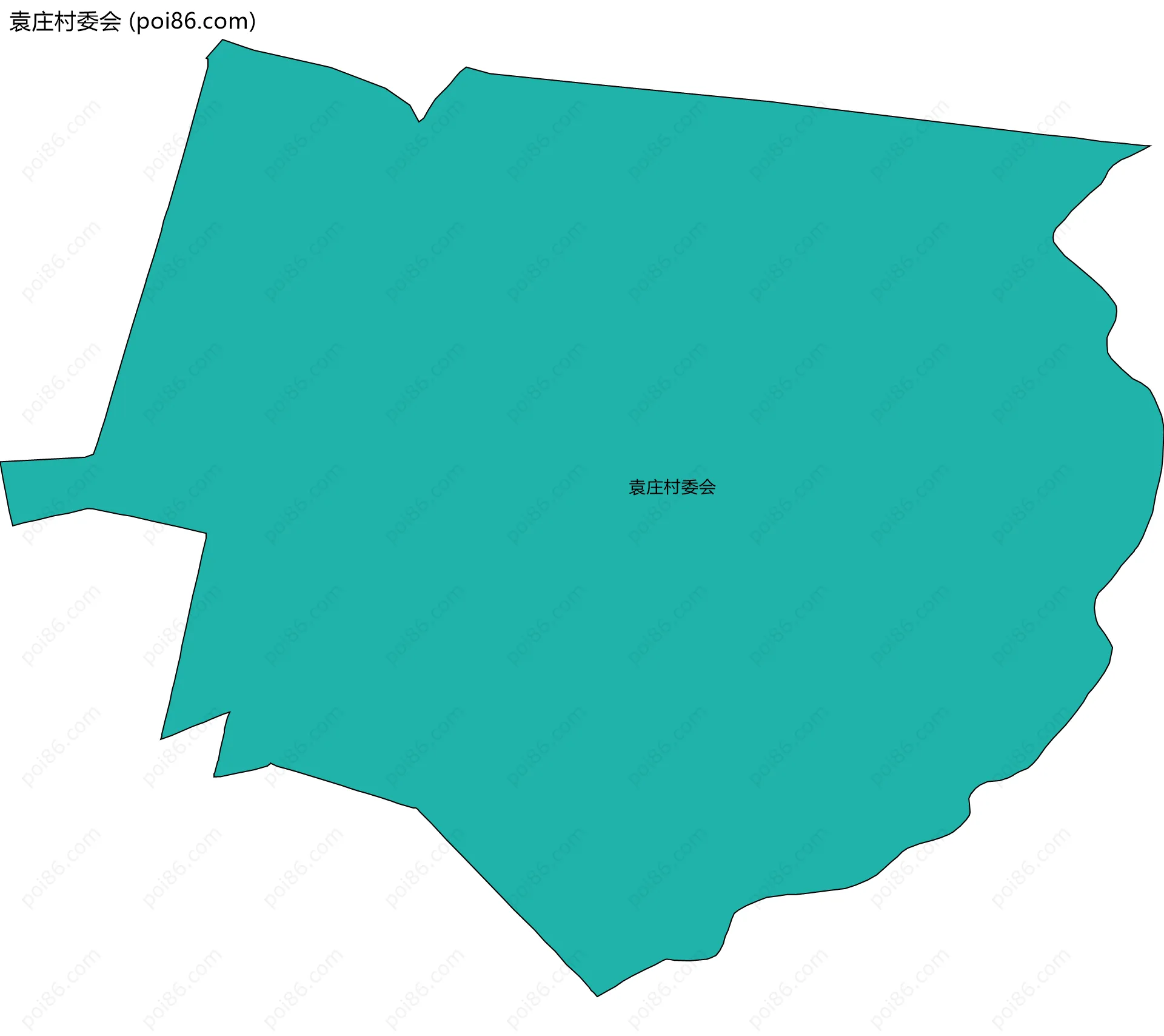 袁庄村委会边界地图