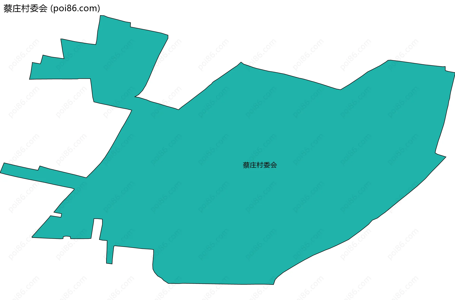蔡庄村委会边界地图