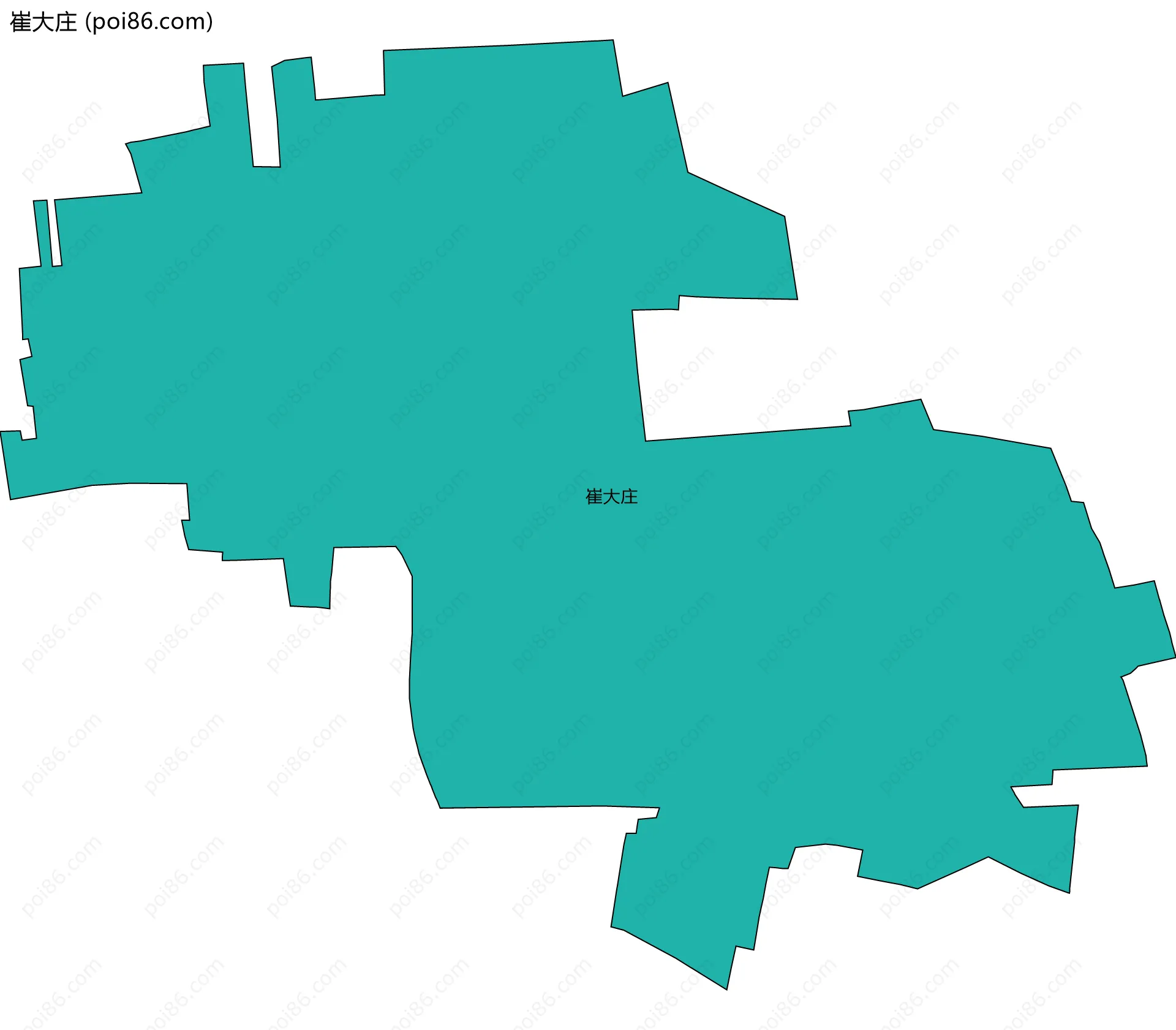 崔大庄边界地图