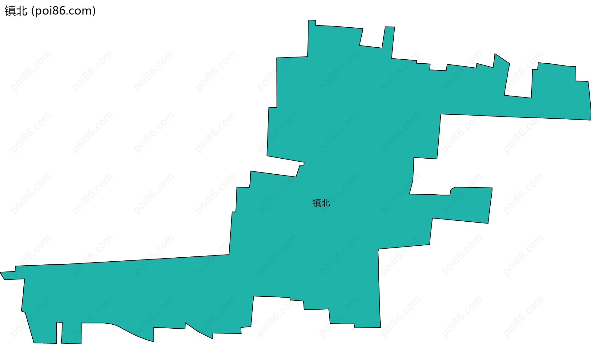 镇北边界地图