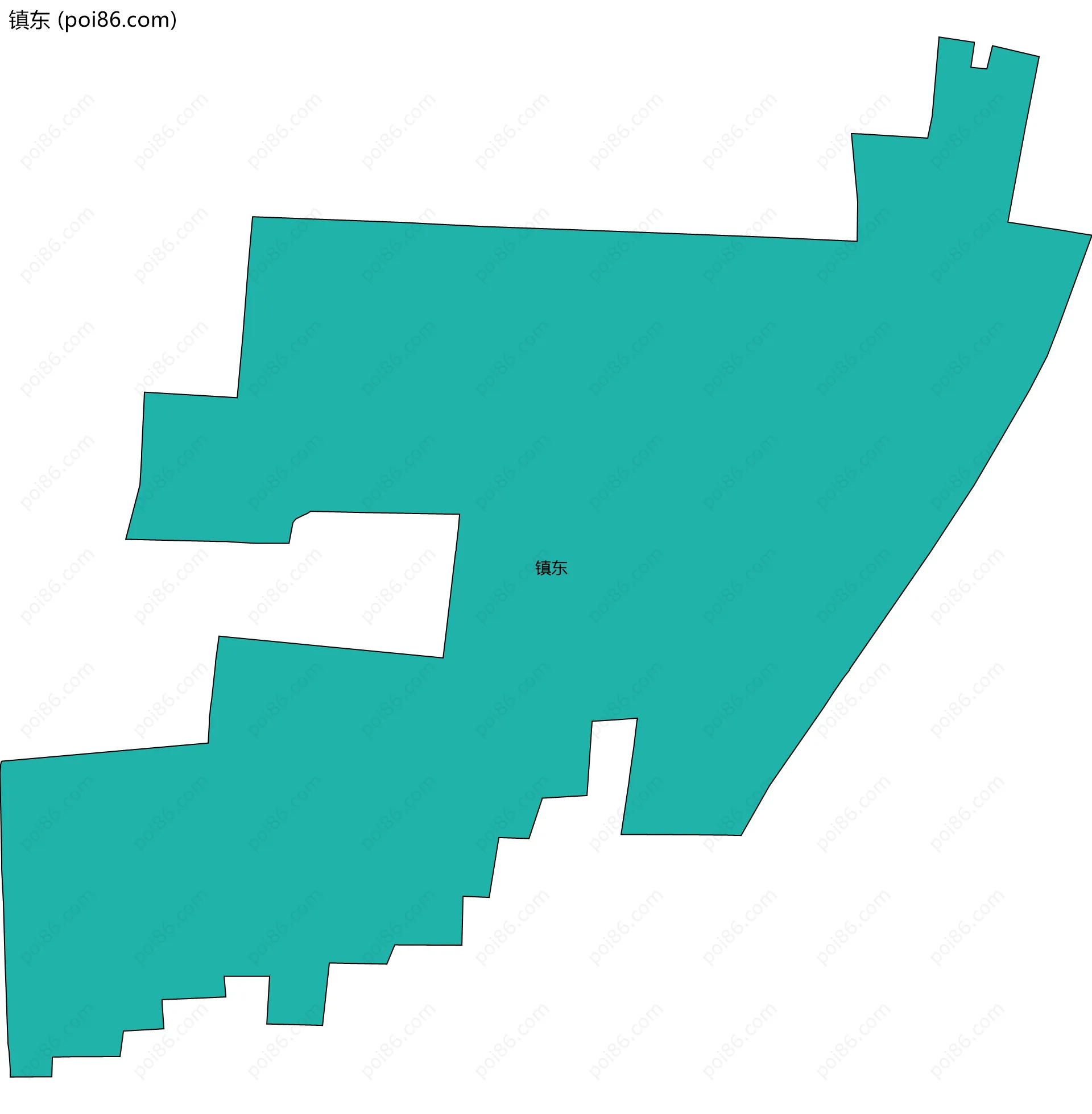 镇东边界地图
