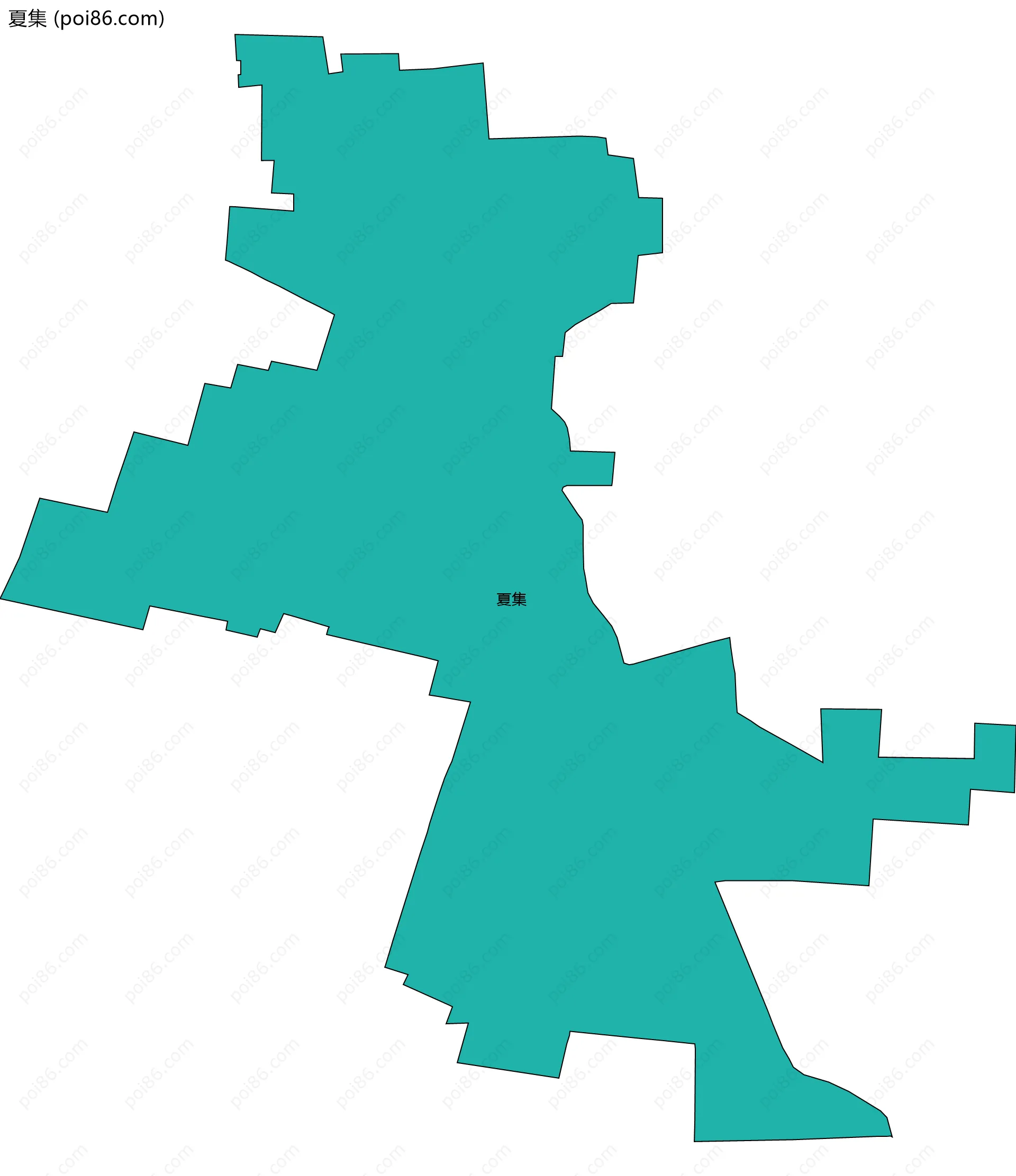 夏集边界地图