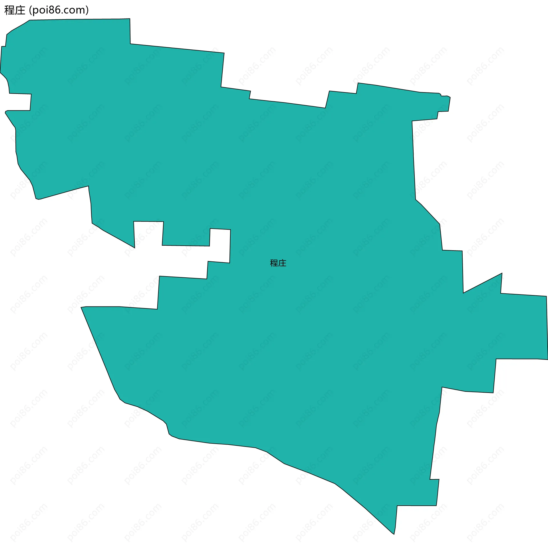 程庄边界地图
