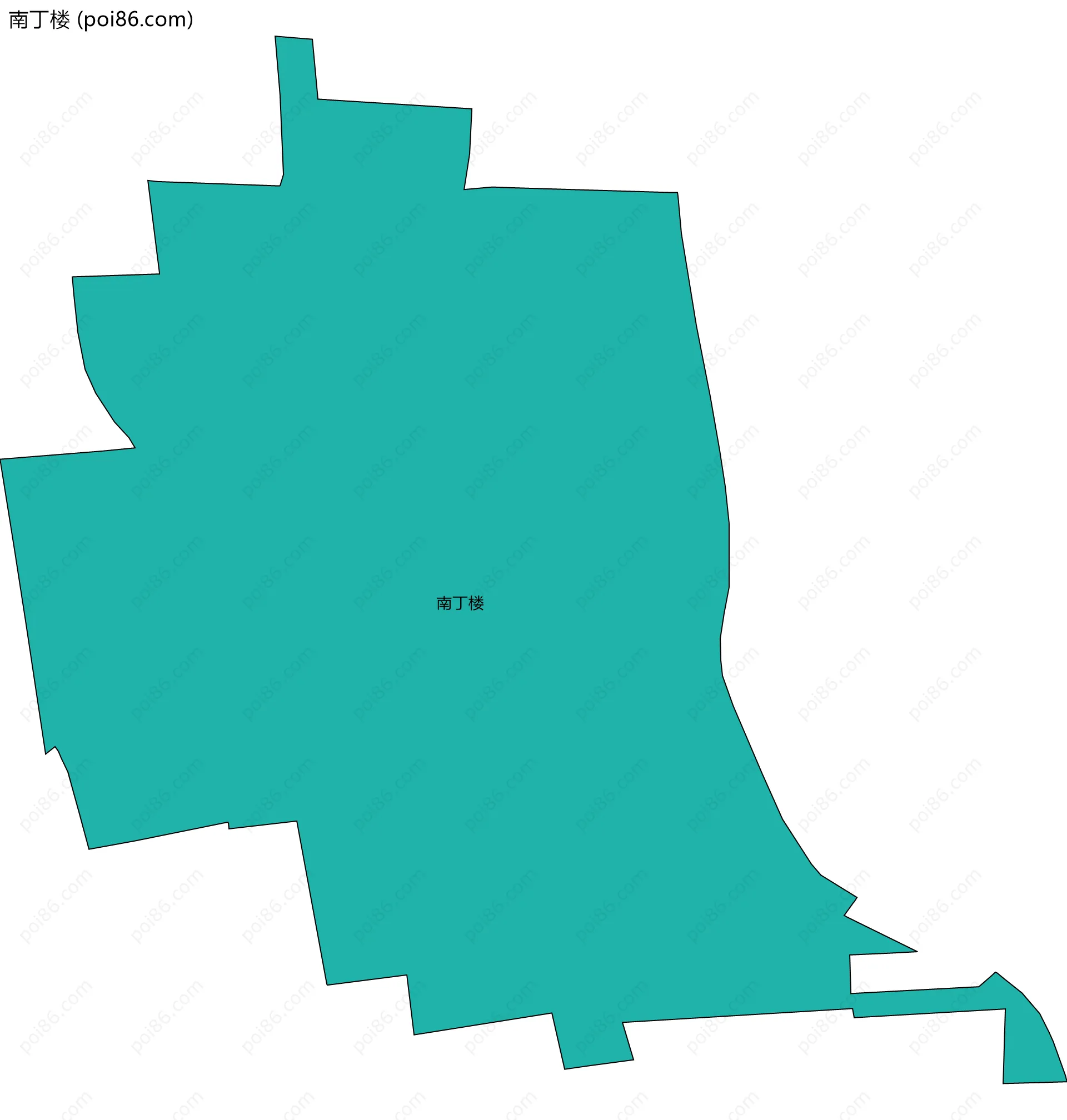 南丁楼边界地图