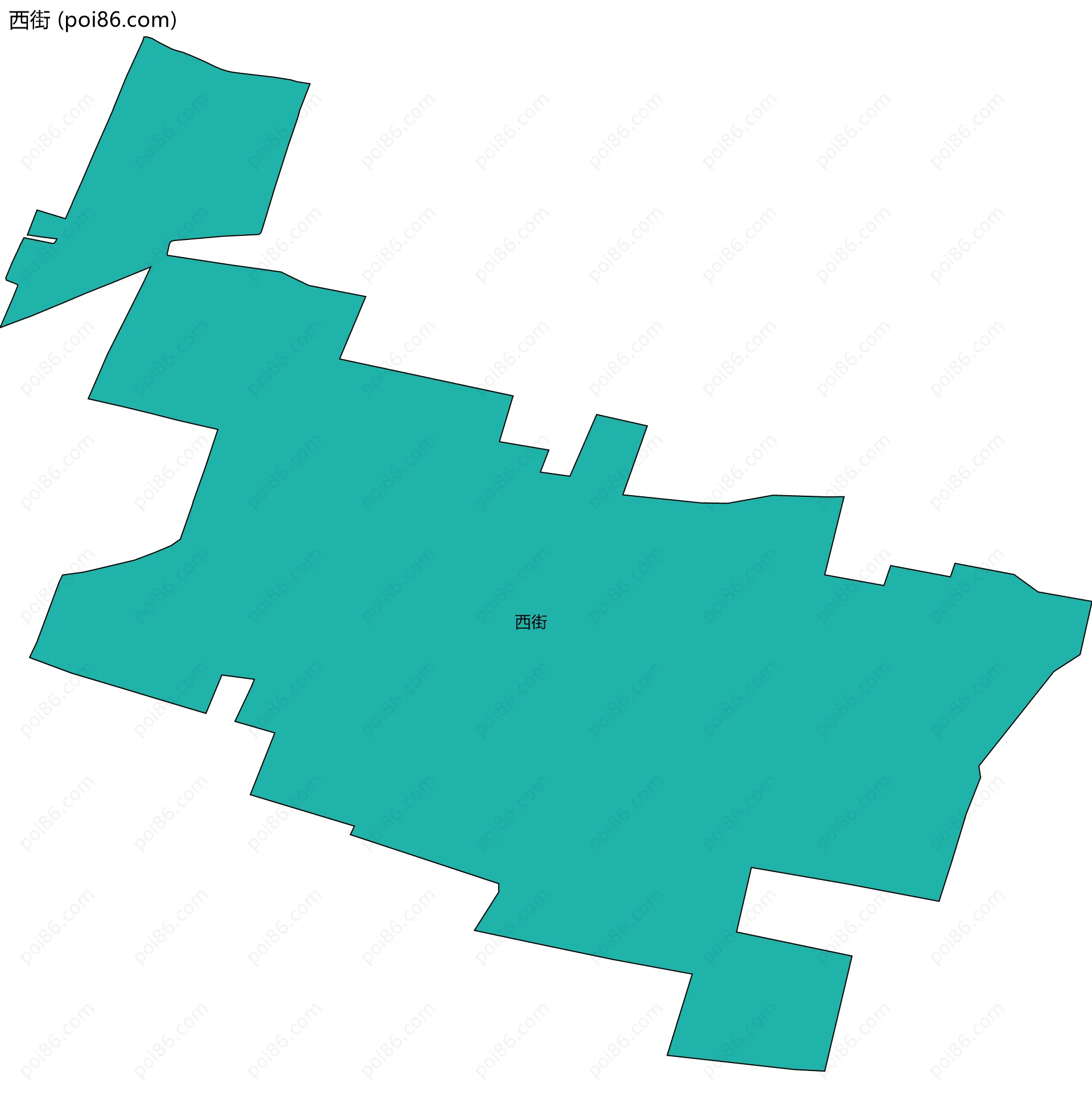 西街边界地图