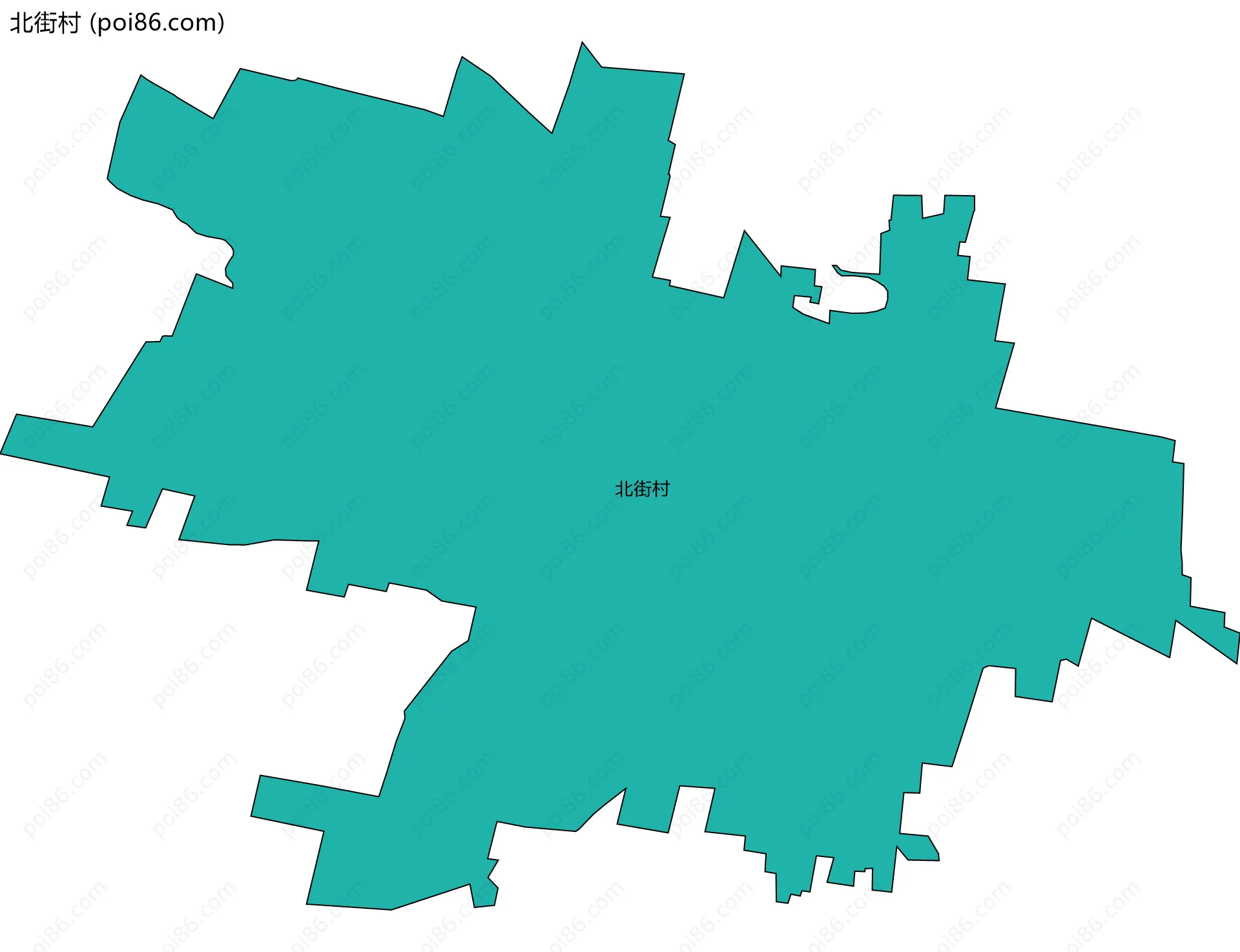 北街村边界地图
