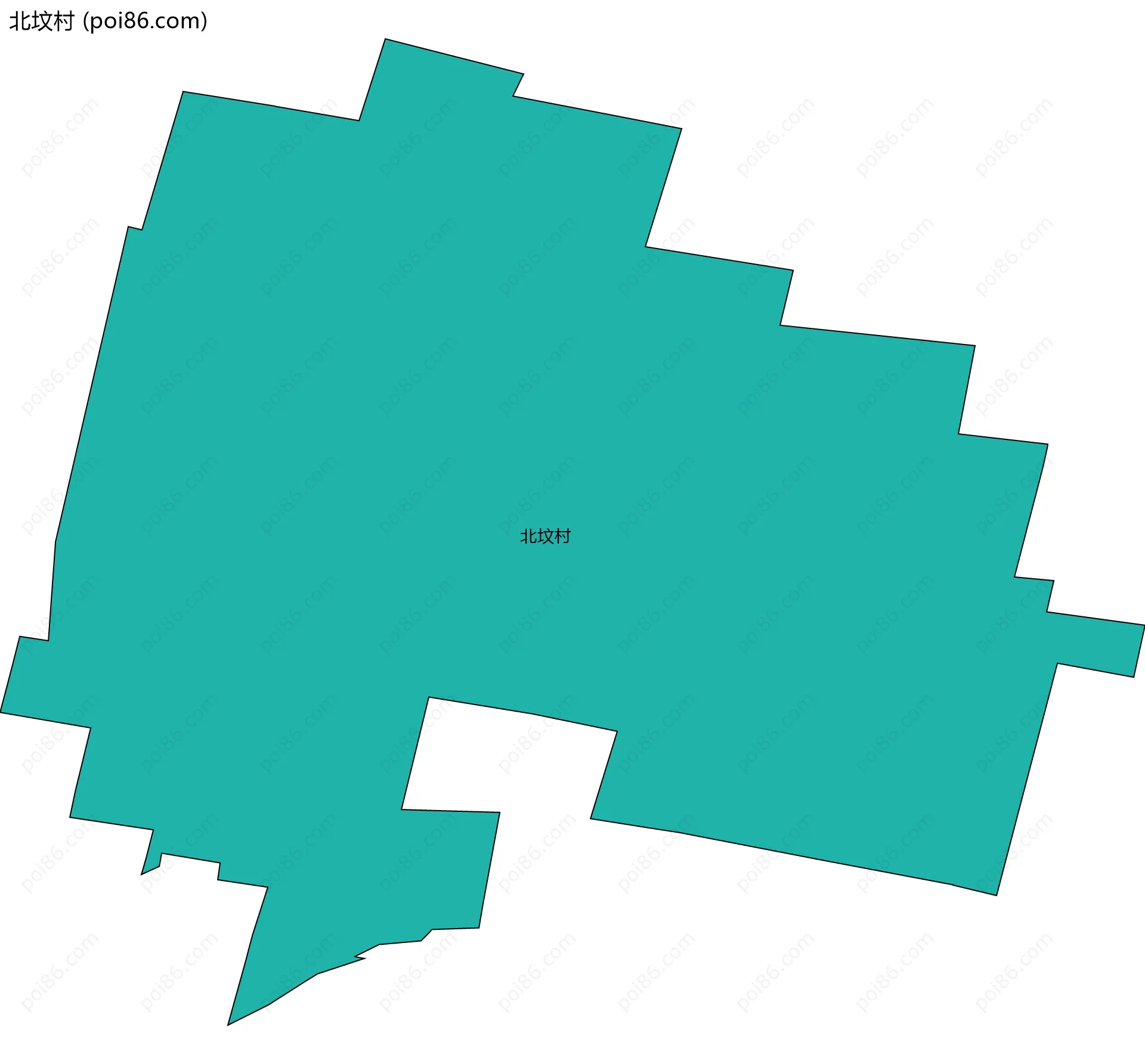 北坟村边界地图