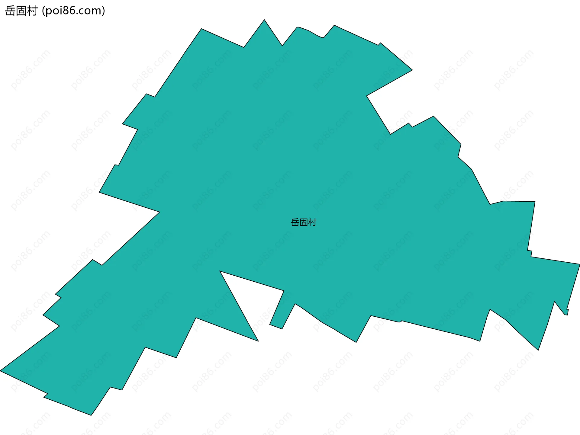 岳固村边界地图
