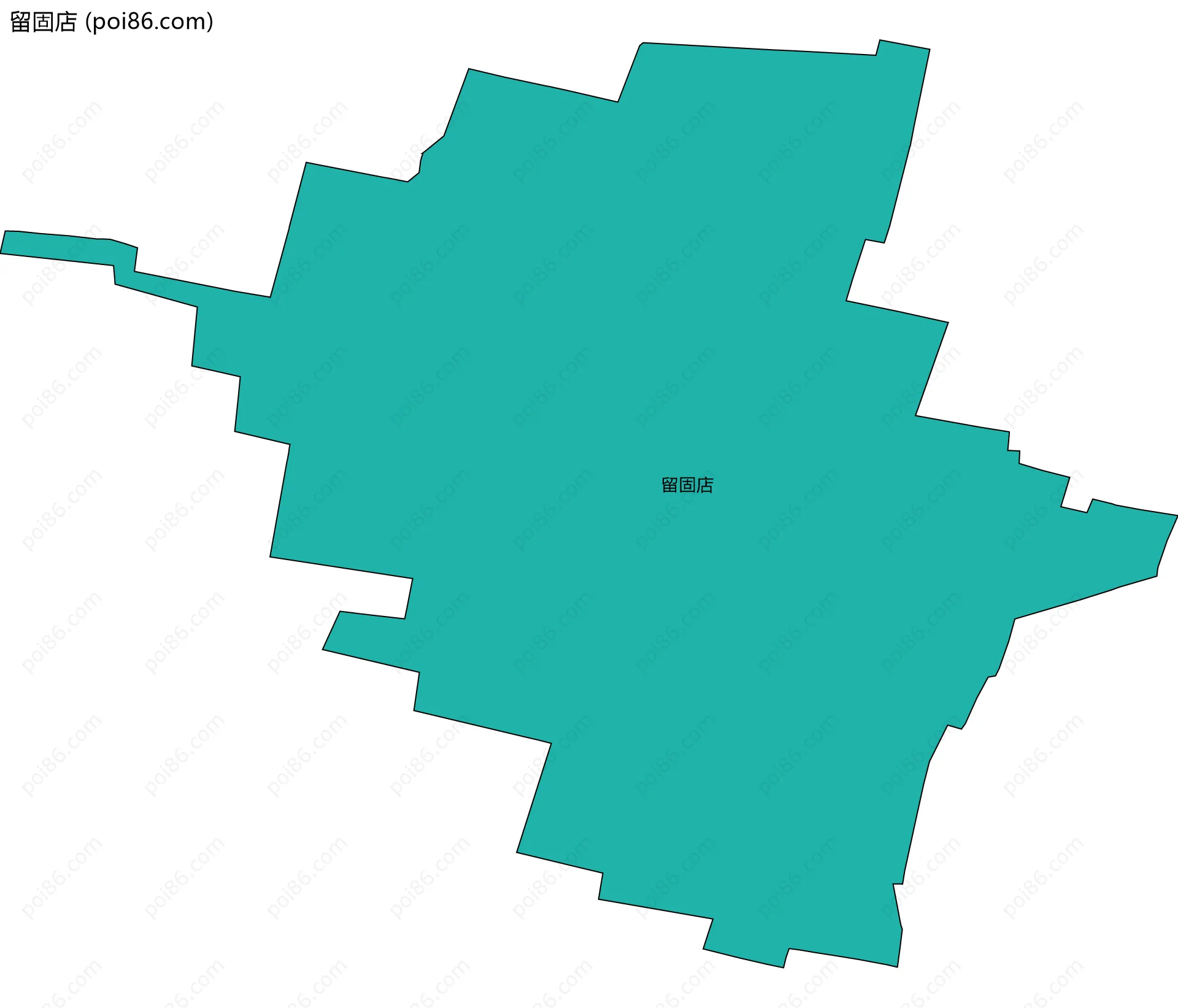 留固店边界地图