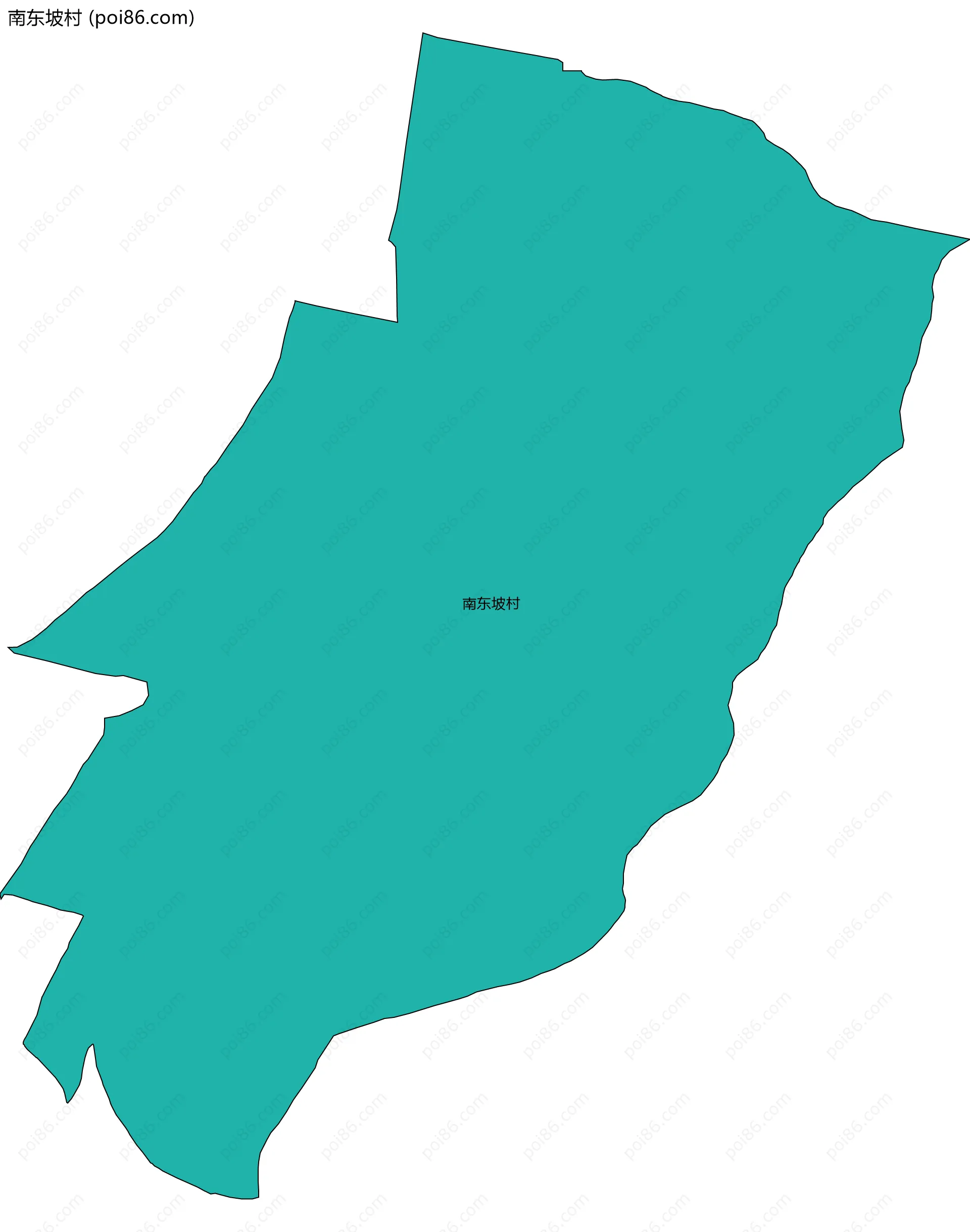南东坡村边界地图