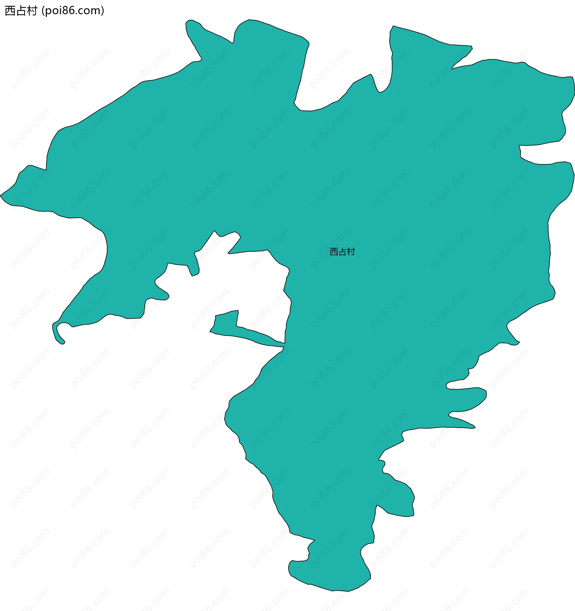 西占村边界地图