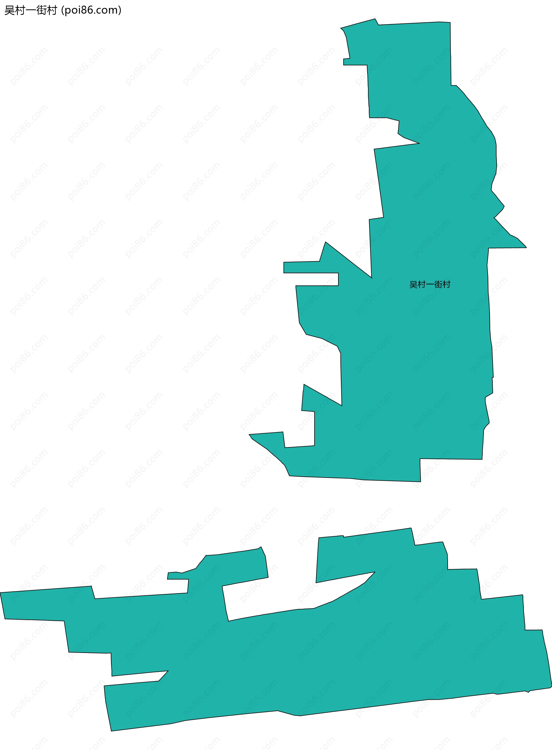 吴村一街村边界地图