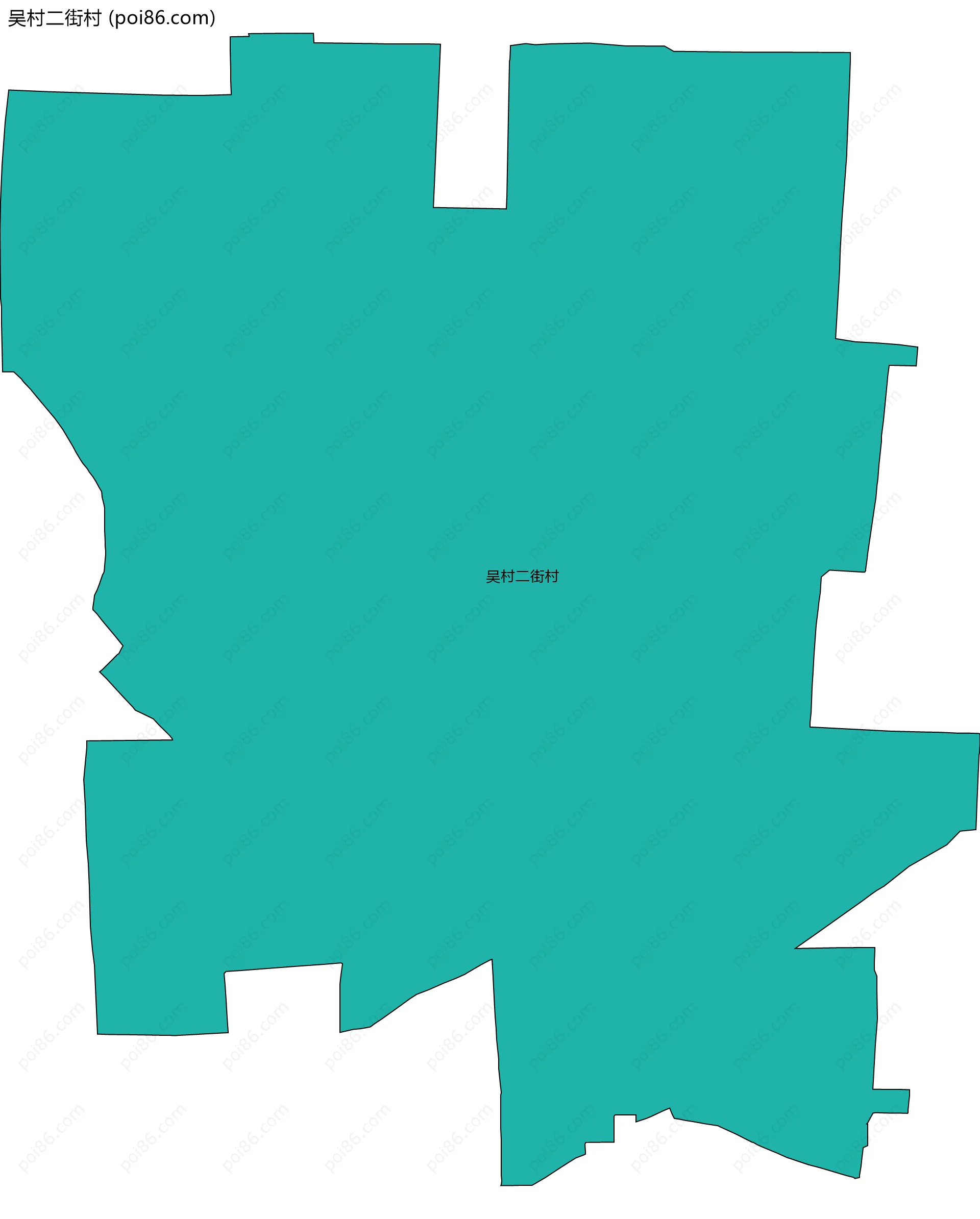吴村二街村边界地图
