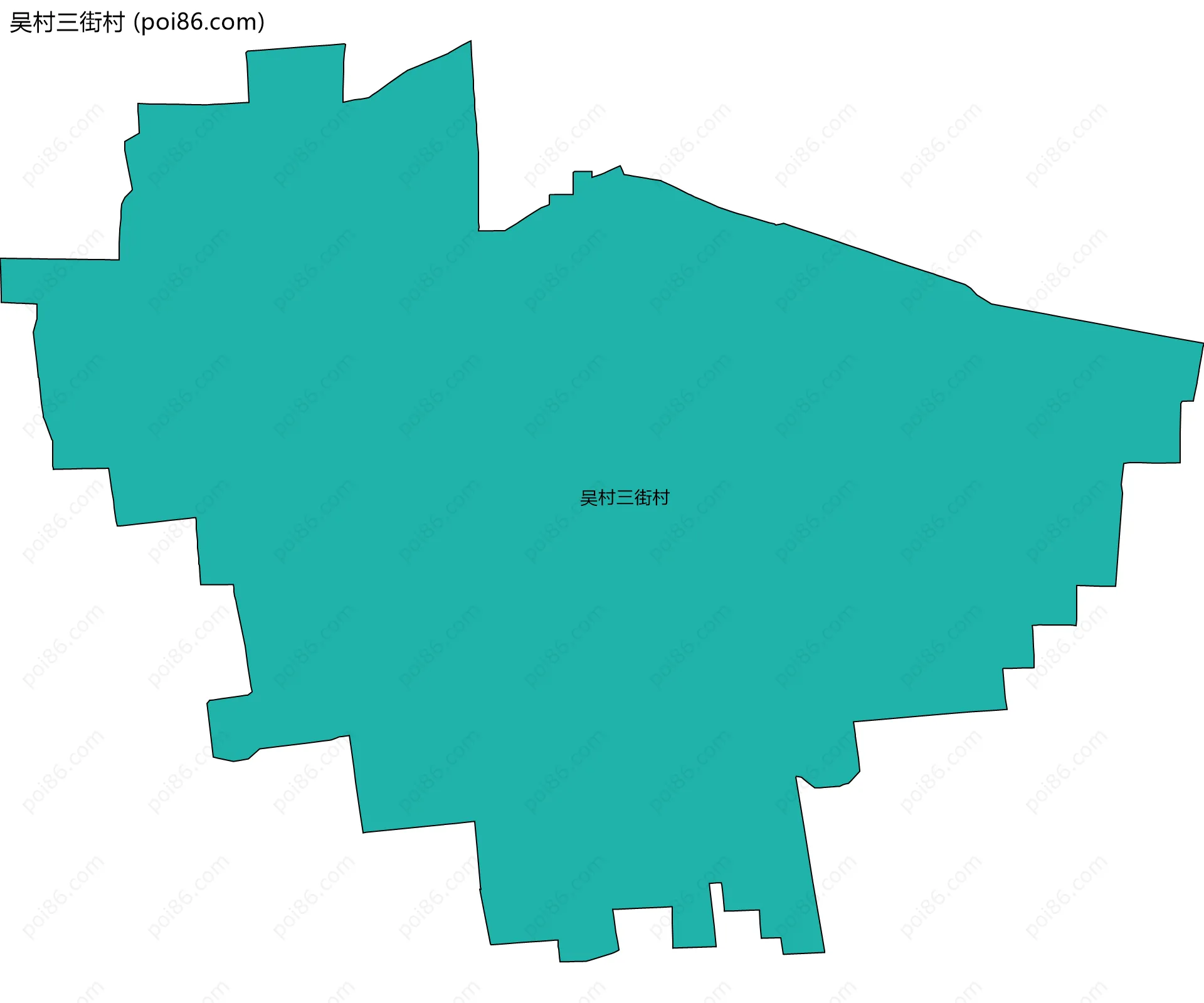吴村三街村边界地图